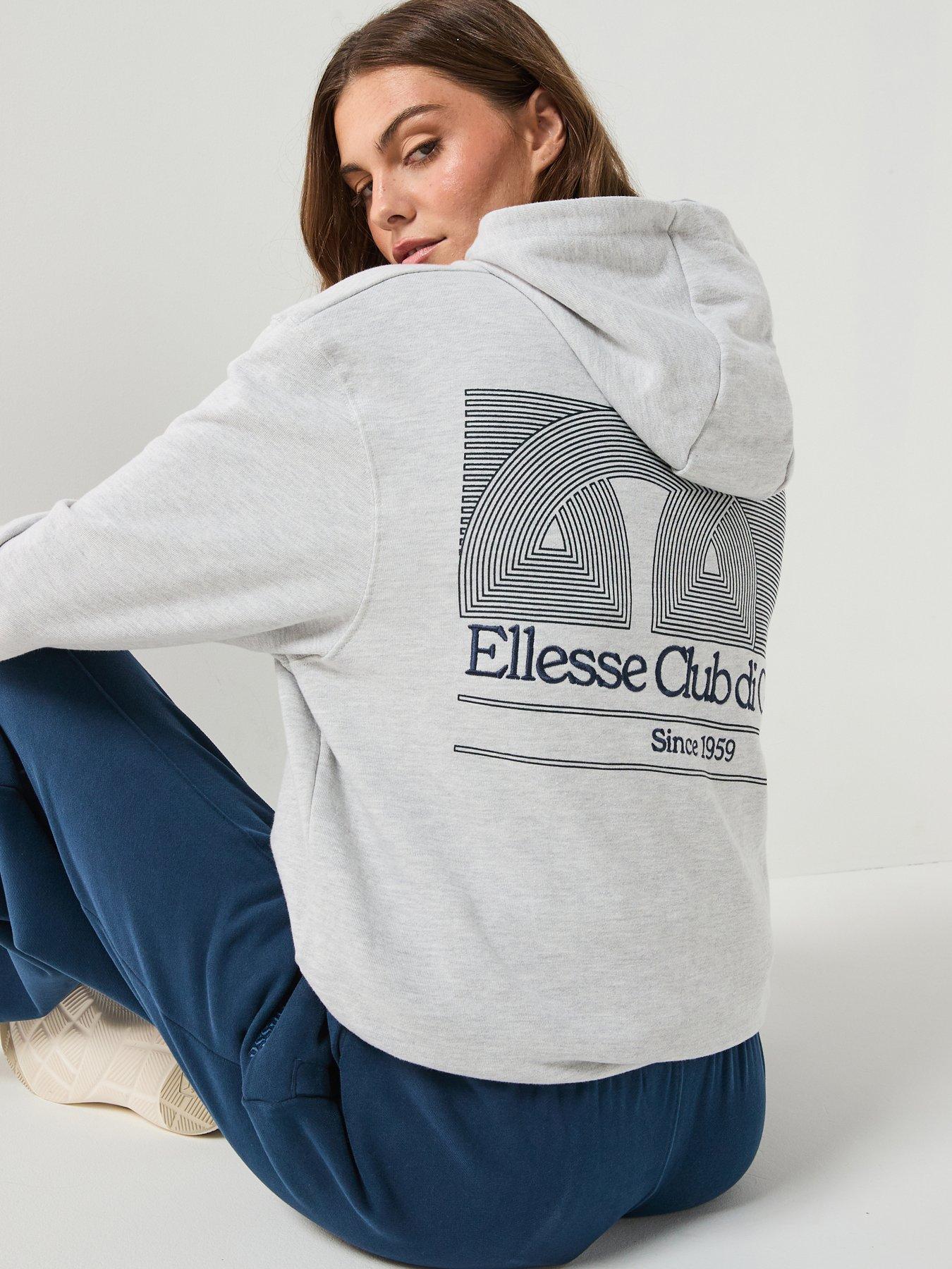 Ellesse Womens Club Di Corsa Hoodie - Light Grey
