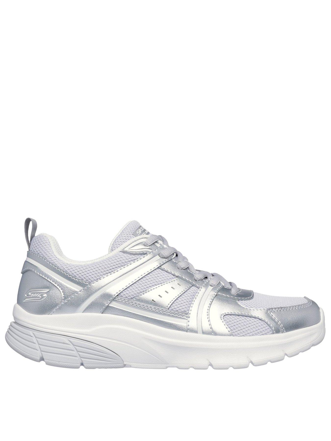 Skechers Bobs Vamos Memory Foam Trainer - Silver