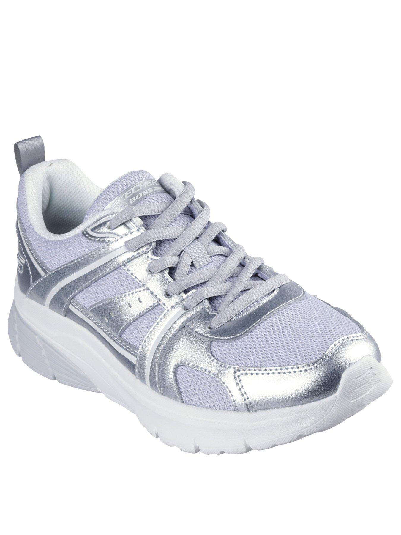 skechers-bobs-vamos-memory-foam-trainer-silverstillFront