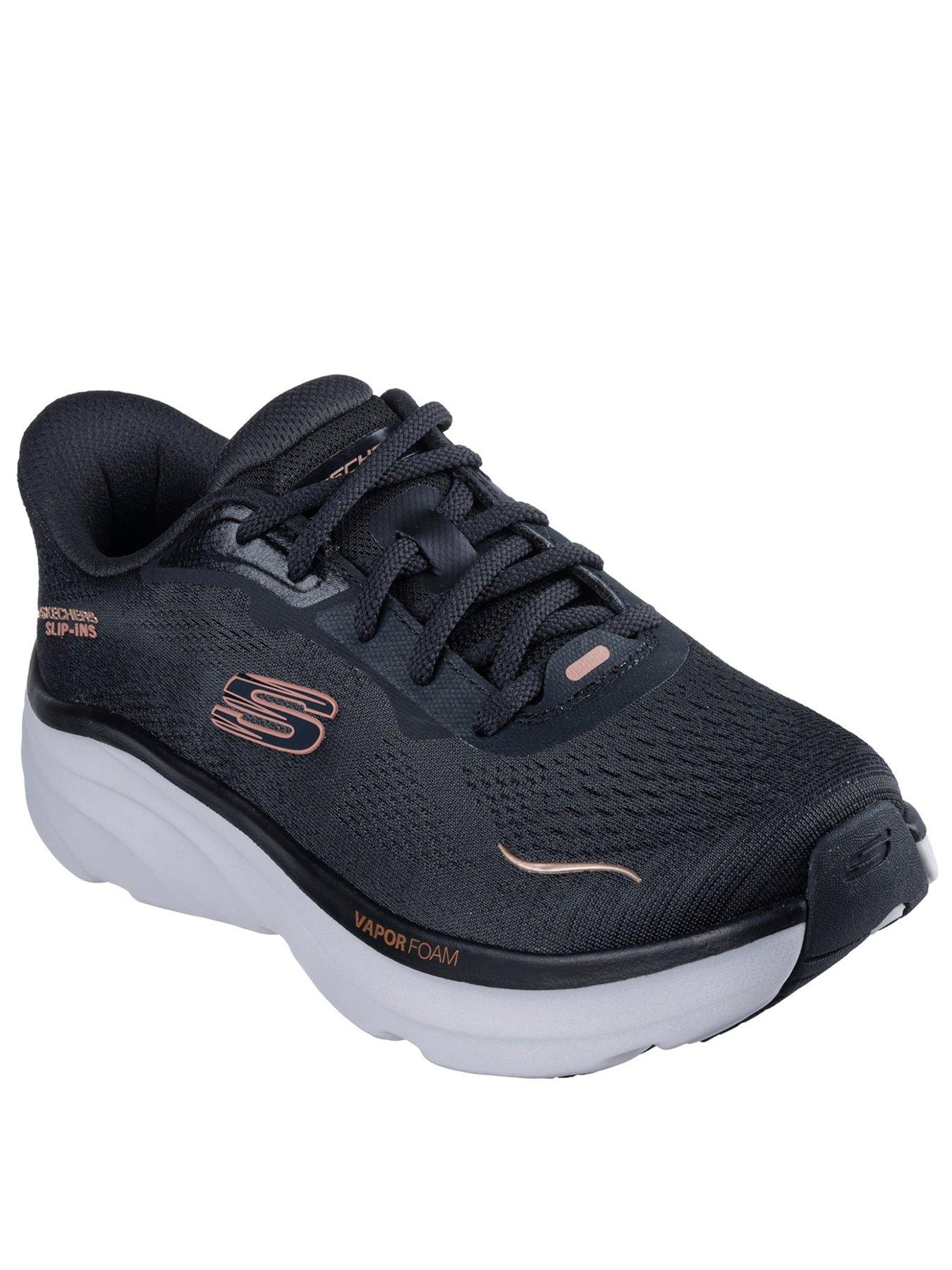 skechers-dlux-vapor-slip-in-trainer-blackstillFront