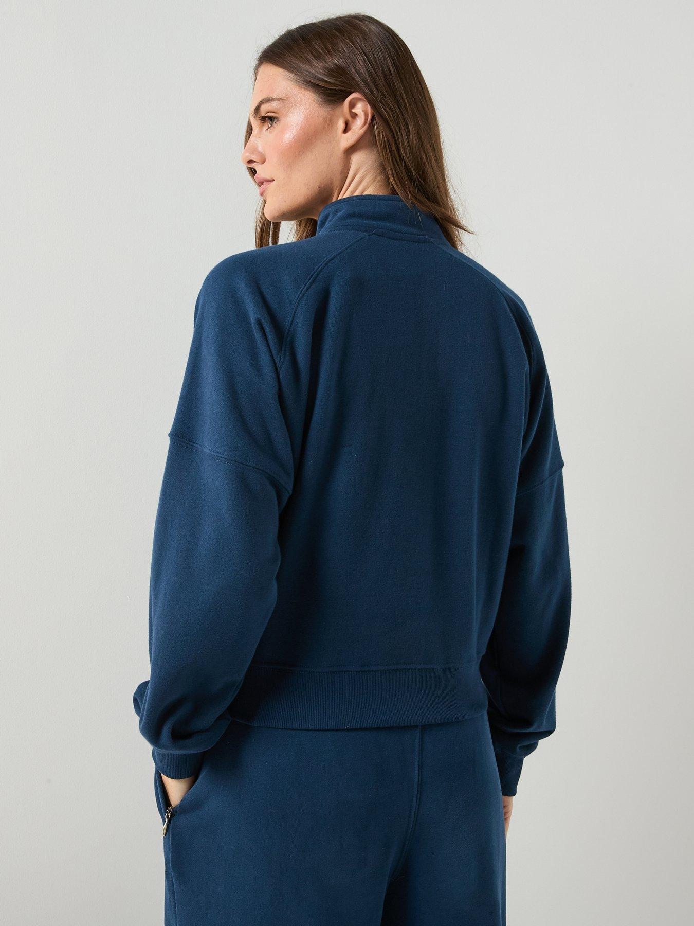 ellesse-womens-carrera-14-zip-top-navystillFront