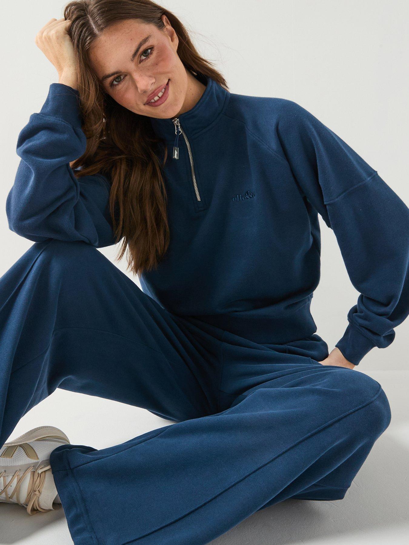 ellesse-womens-carrera-14-zip-top-navyoutfit