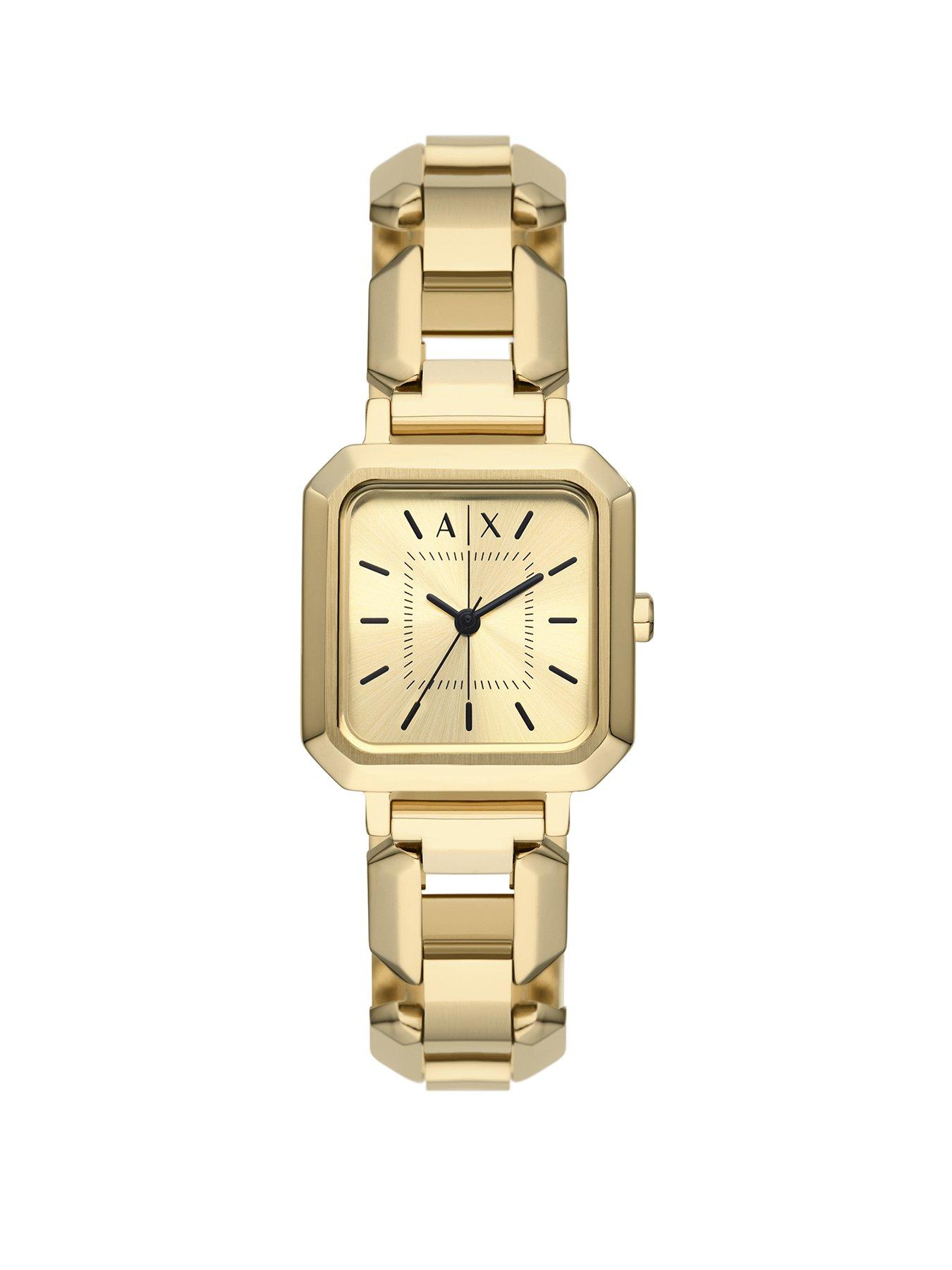 Armani Exchange Armani Exchange Women's Three-Hand, Gold-Tone Stainless Steel Watch, AX5721