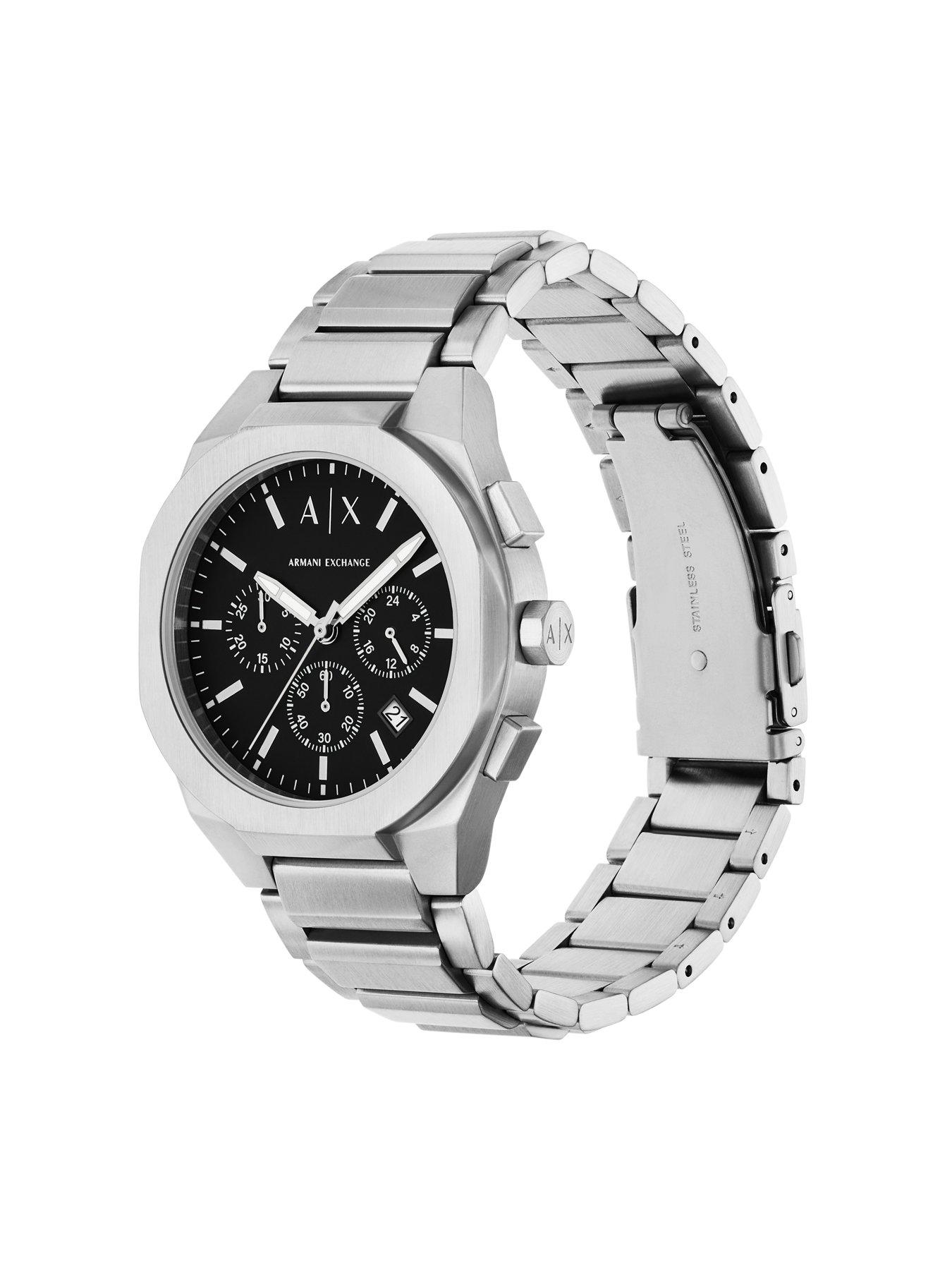 Armani Exchange Men's Chronograph Stainless Steel Watch Ax4186 - Silver ...