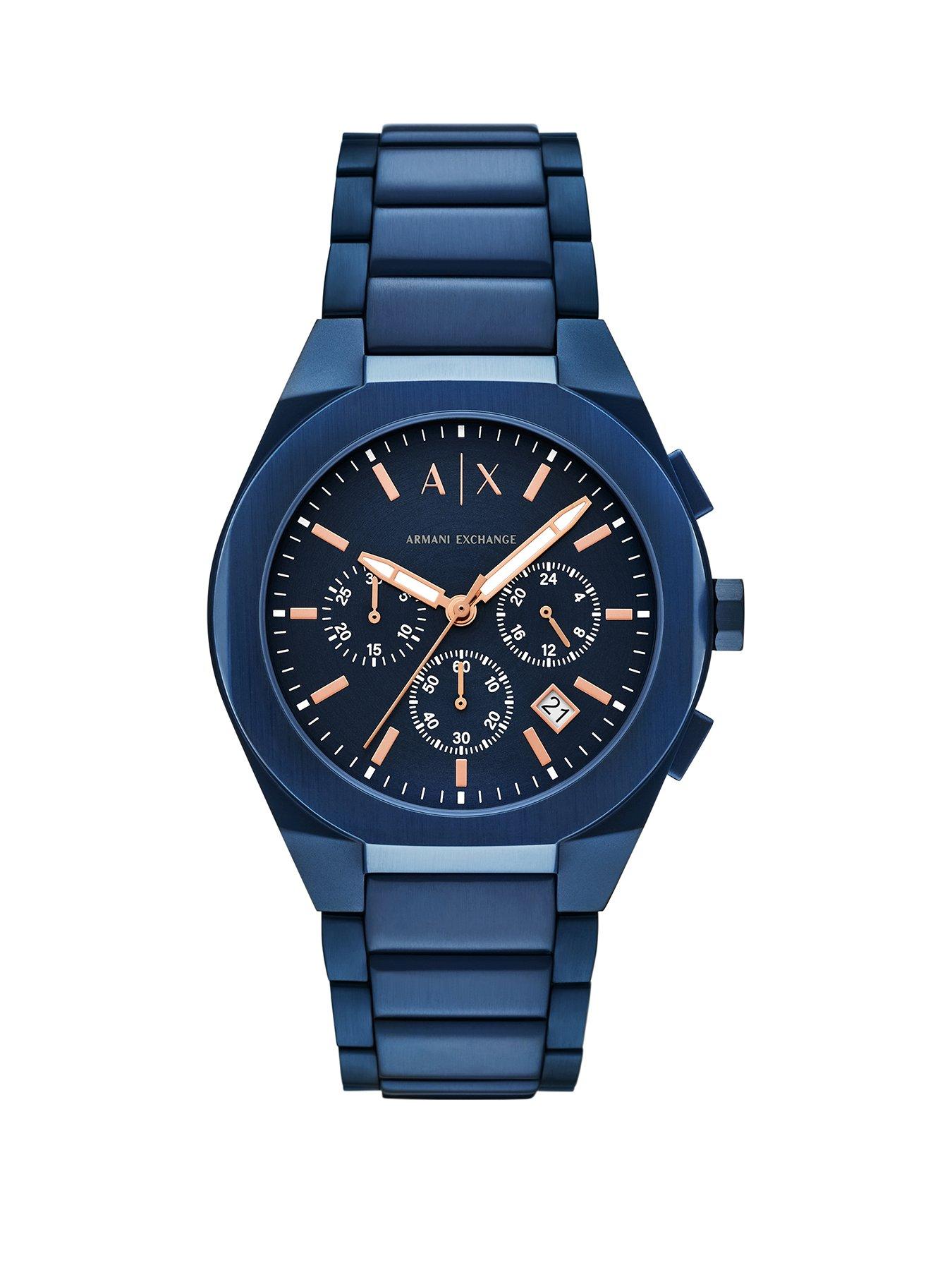 Armani Exchange Men's Sync Chronograph Stainless Steel Watch, Ax4189 - Blue