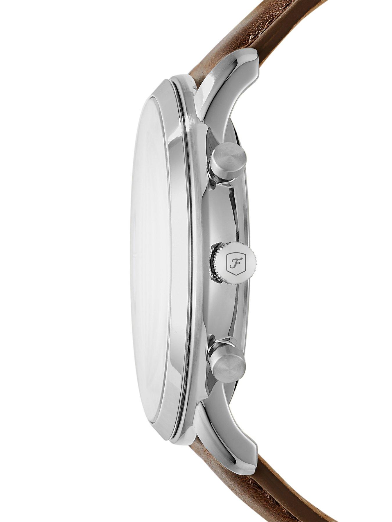 Image 3 of 4 of Fossil Men's Neutra Chronograph Brown Leather Watch, FS5380