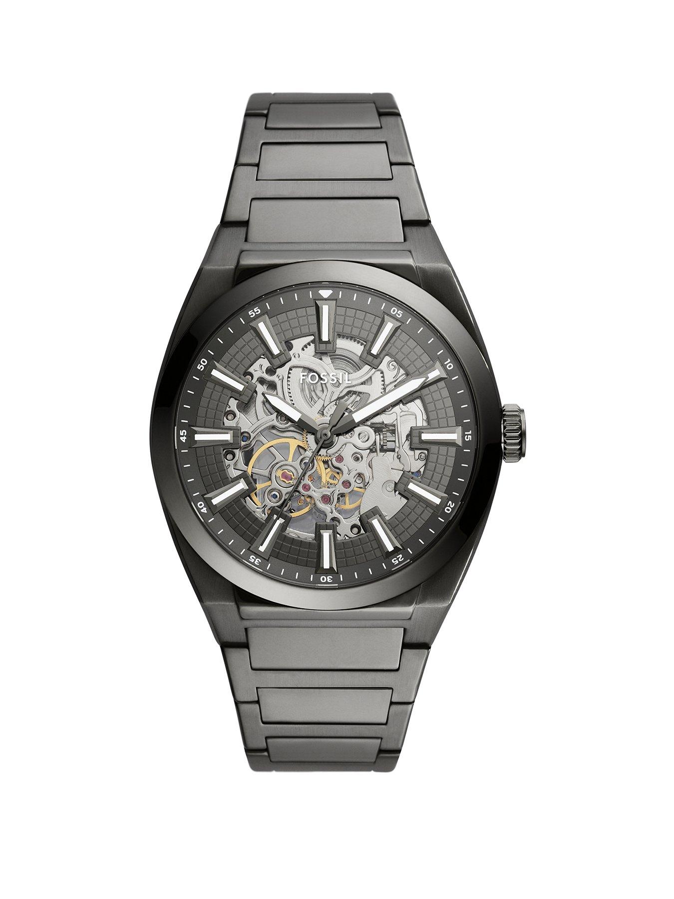 Fossil Men's Everett Automatic, Smoke-Tone Stainless Steel Watch, ME3206