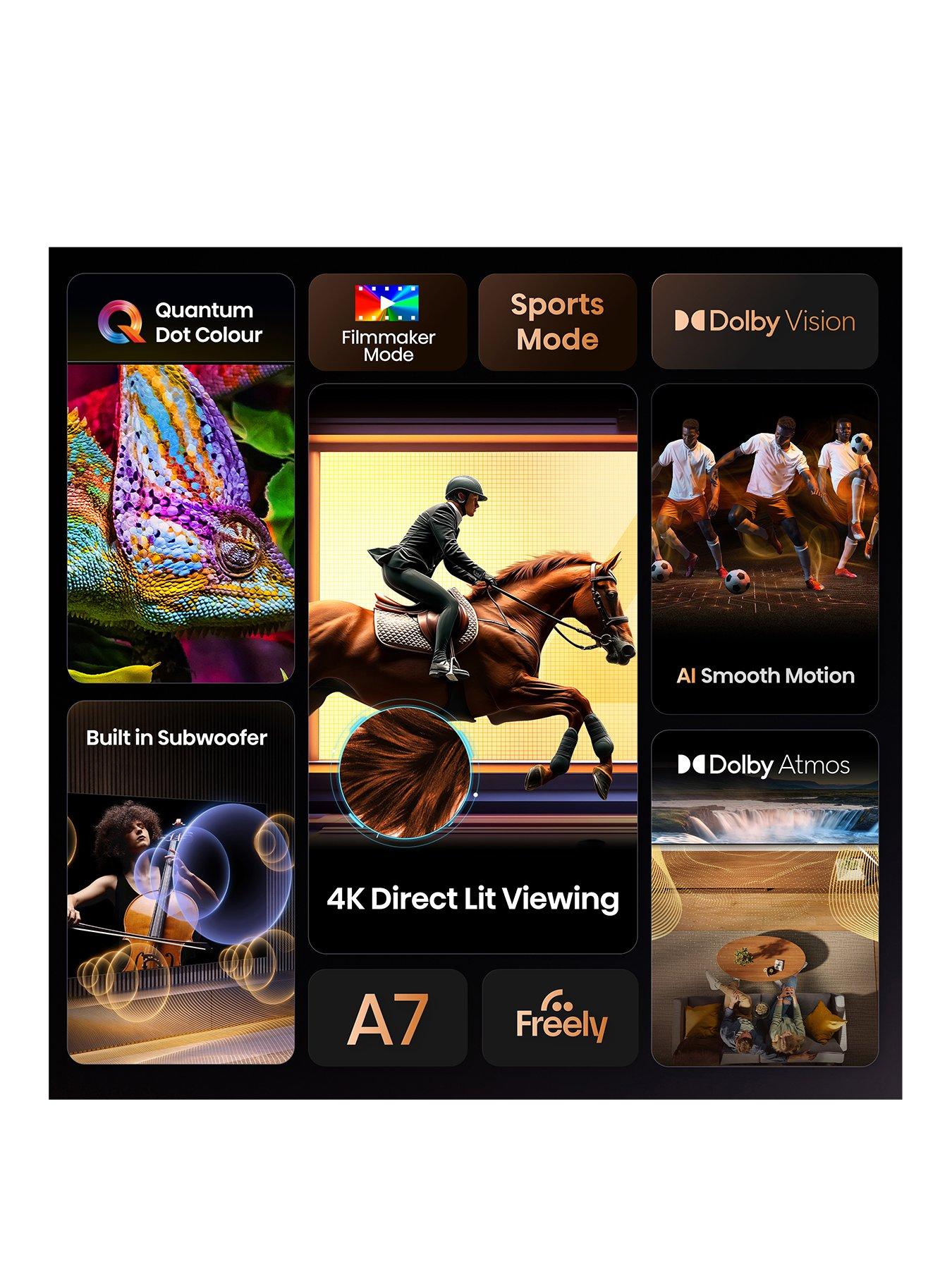 Image 3 of 7 of Hisense Hisense 75" A7QTUK QLED Smart AI TV with Freely