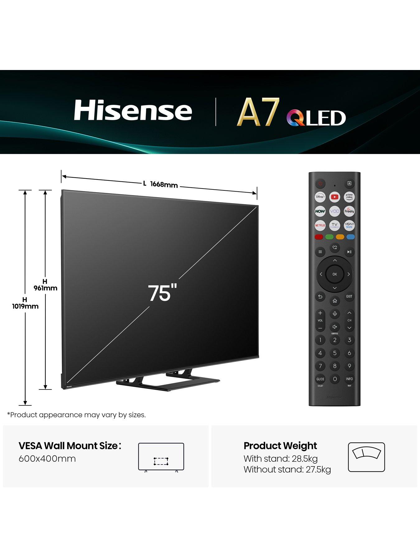 Image 6 of 7 of Hisense Hisense 75" A7QTUK QLED Smart AI TV with Freely