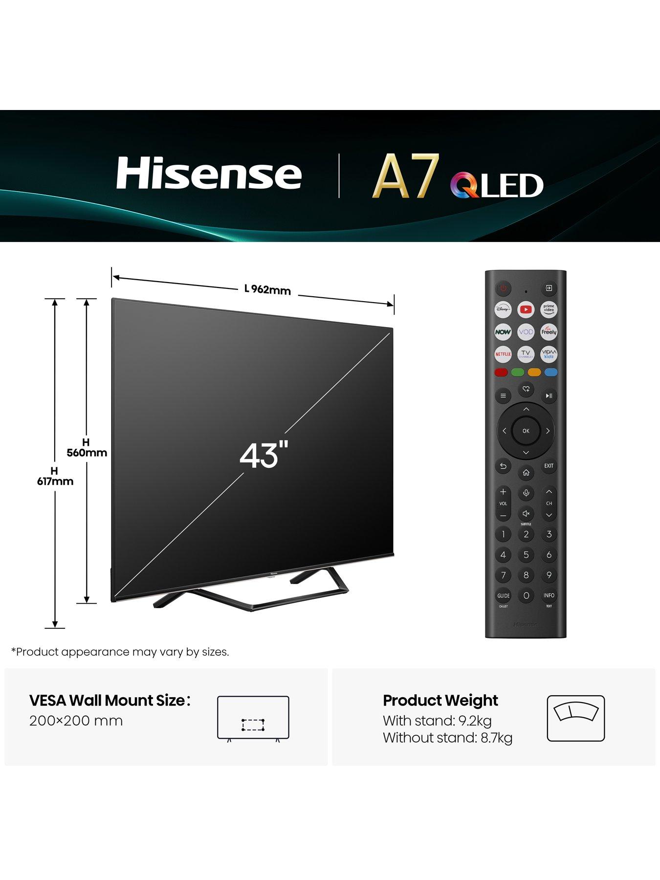 Image 6 of 7 of Hisense Hisense 43" A7QTUK QLED Smart AI TV with Freely