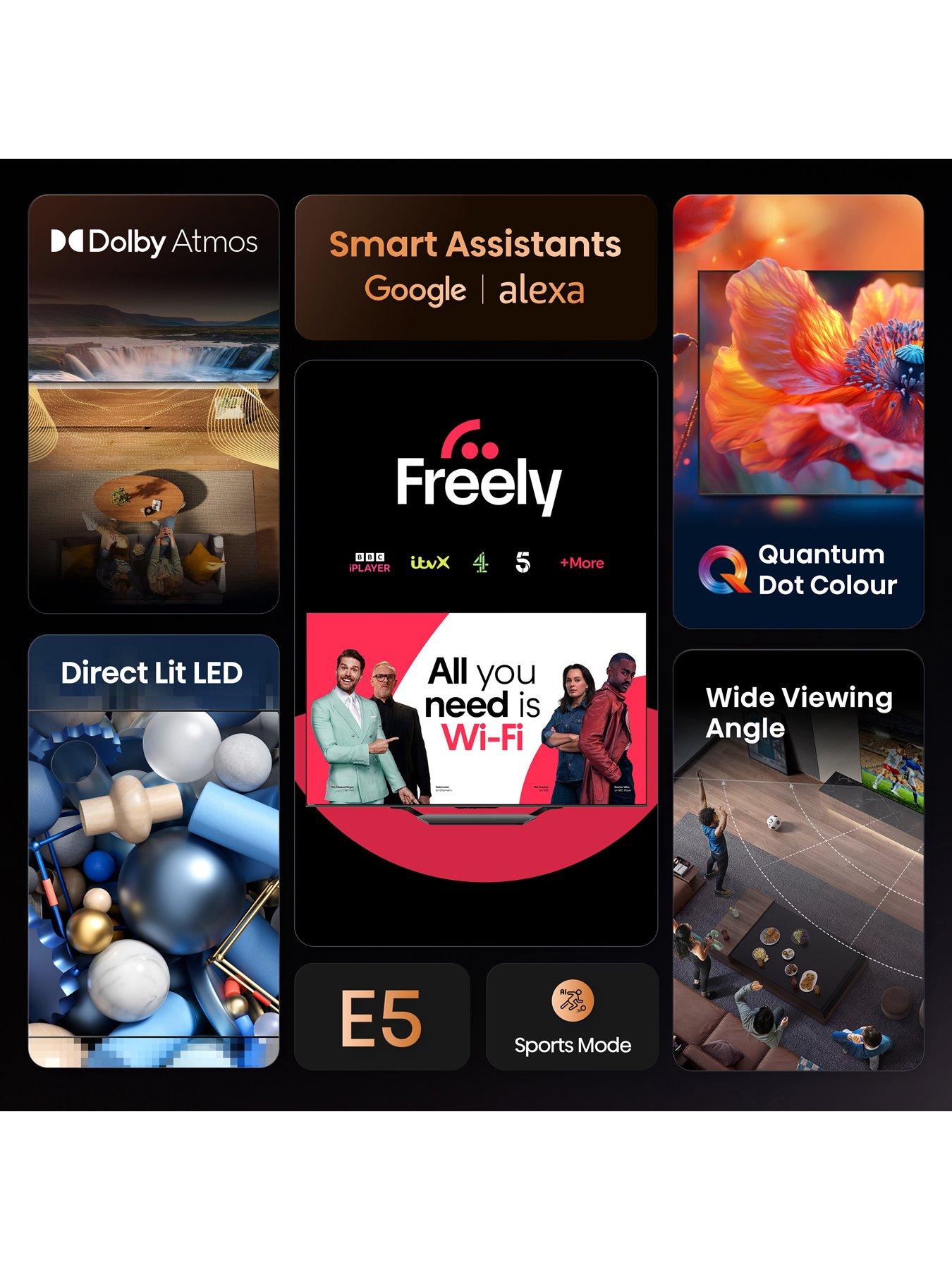 Image 2 of 7 of Hisense Hisense E5Q 32" 4K FHD QLED Smart TV with Freely - 32E5QTUK