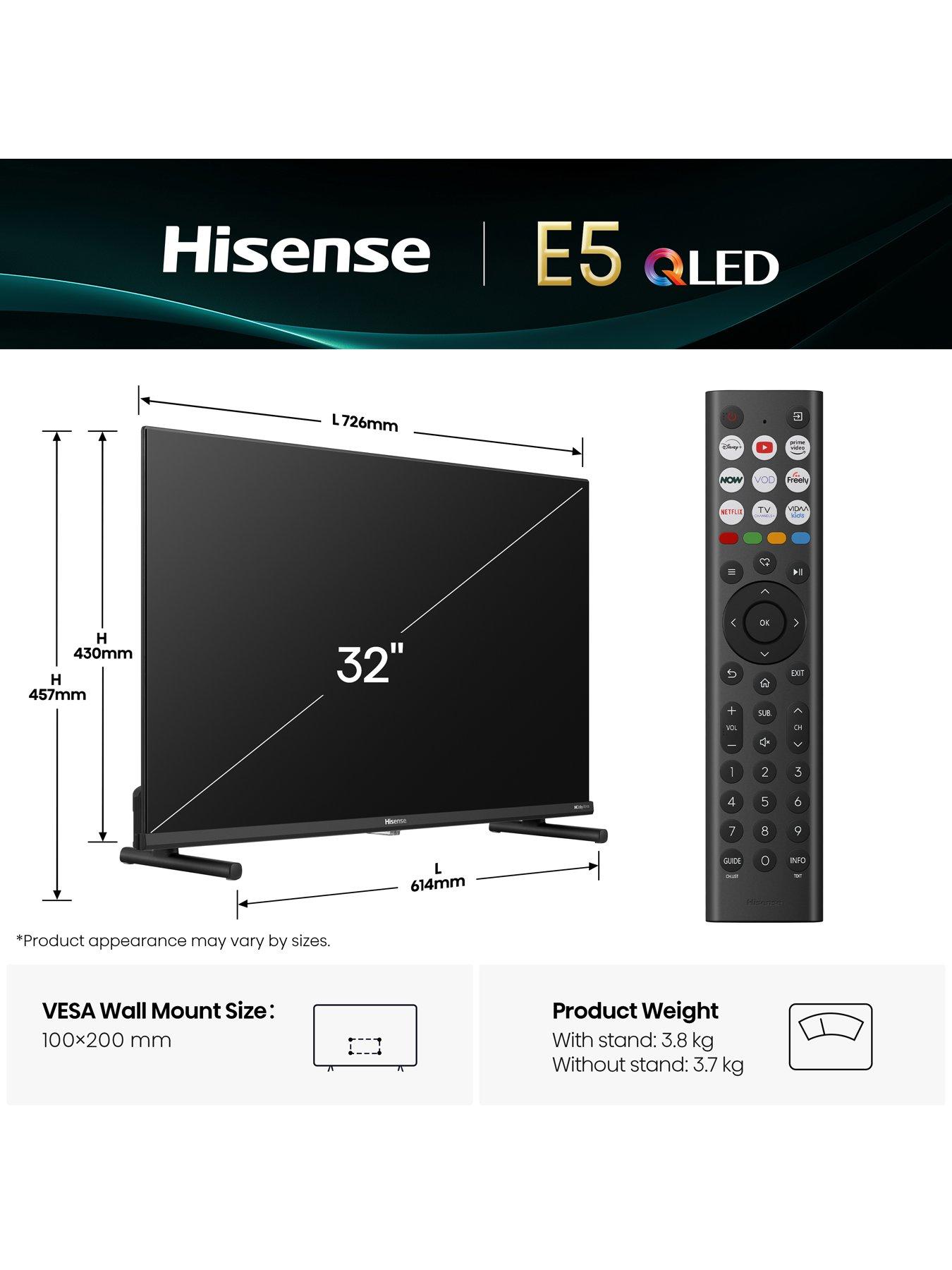 Image 6 of 7 of Hisense Hisense E5Q 32" 4K FHD QLED Smart TV with Freely - 32E5QTUK