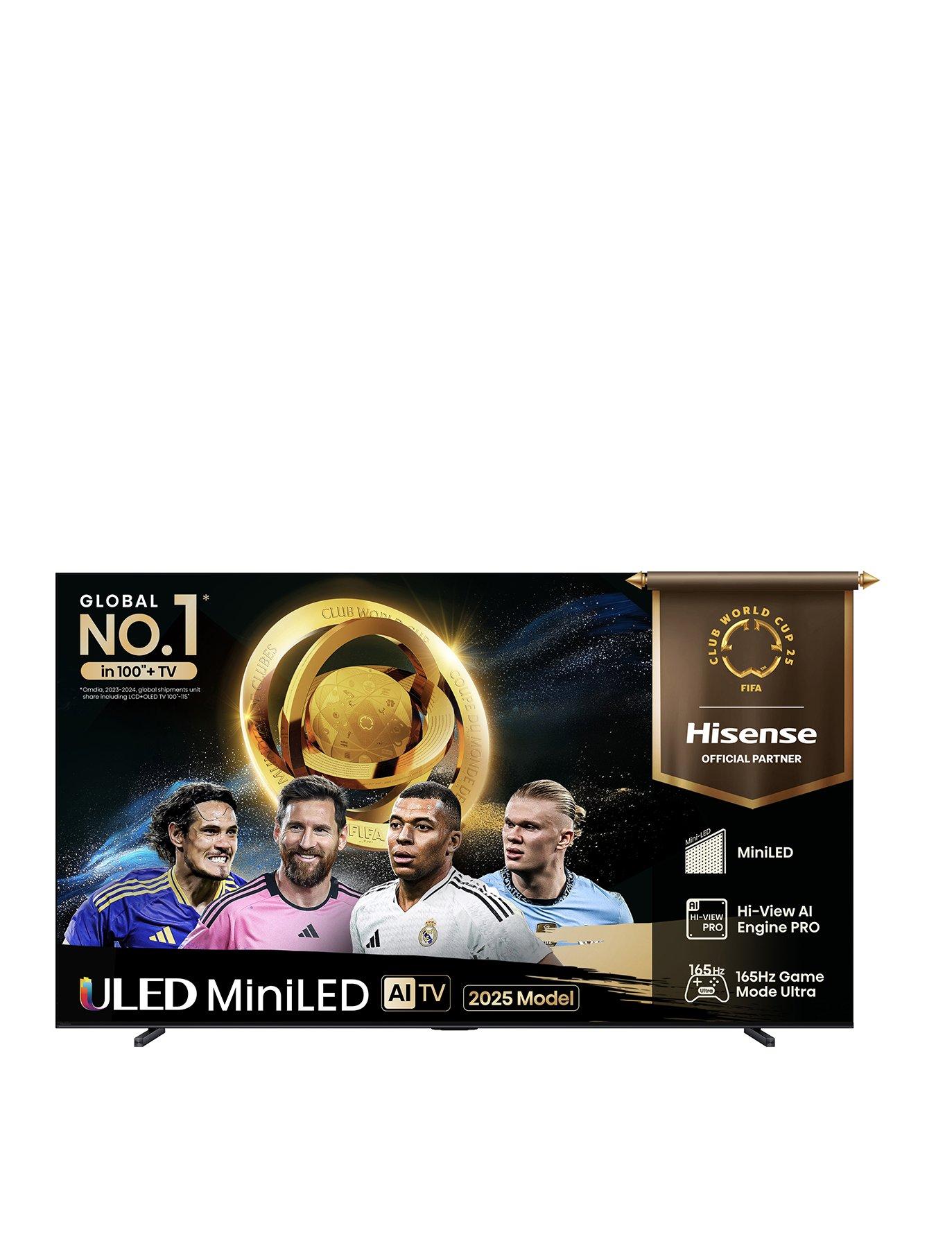 Hisense 100" U7QTUK MiniLED QLED 144Hz Smart AI TV with Freely