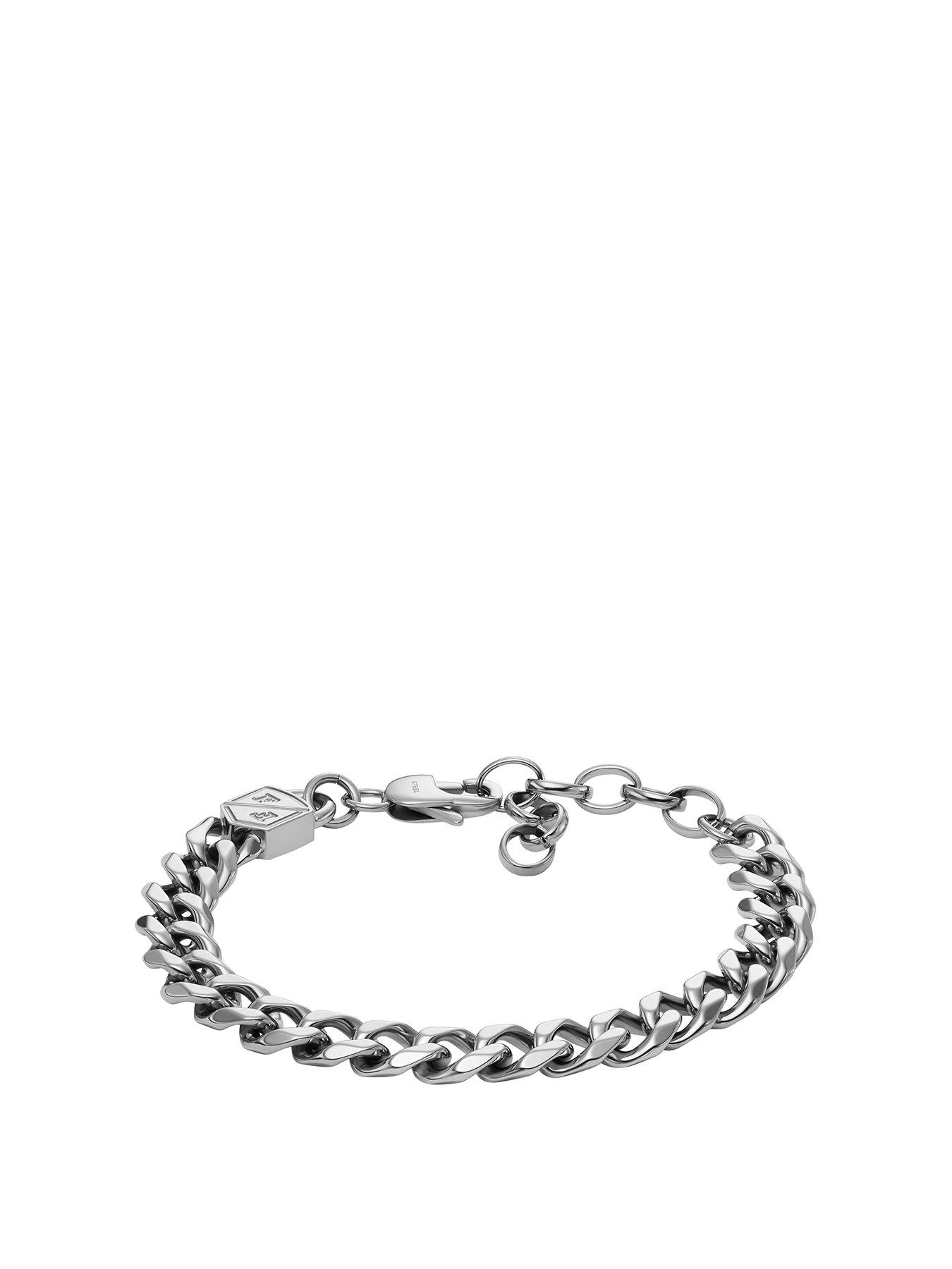 Image 1 of 6 of Fossil Ellis Silver Chain Bracelet