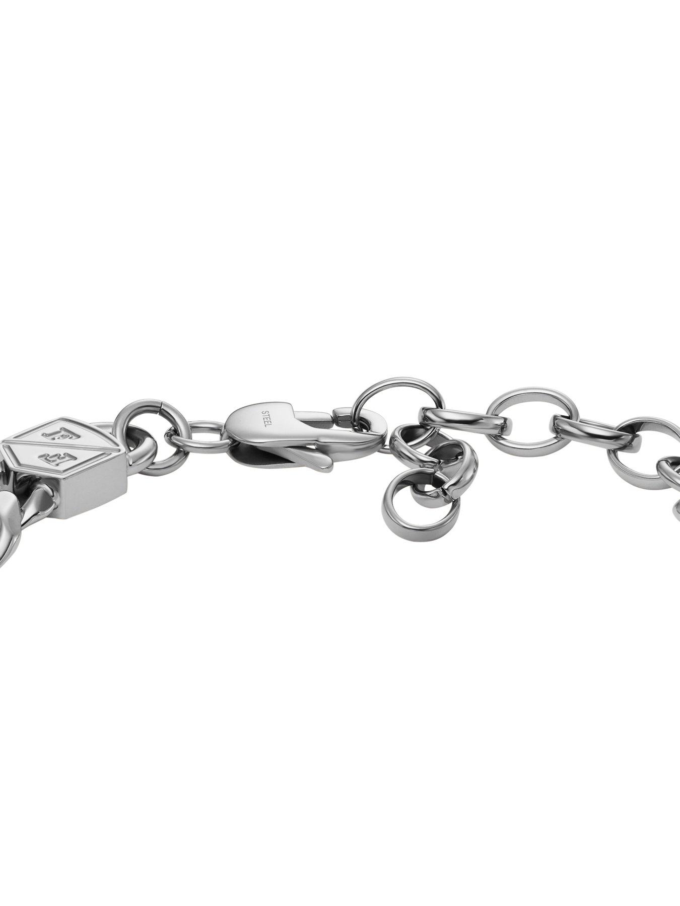 Image 5 of 6 of Fossil Ellis Silver Chain Bracelet