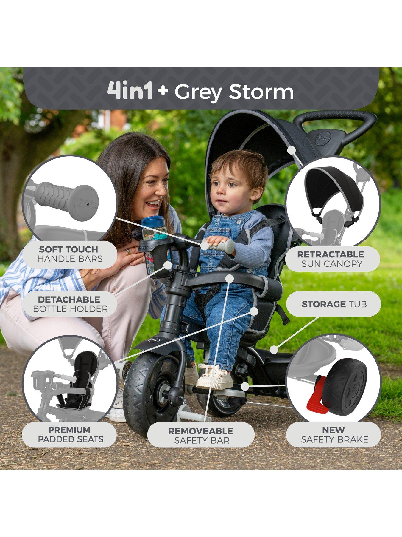tp-zoomee-4-in-1-trike-deluxe-grey-stormoutfit