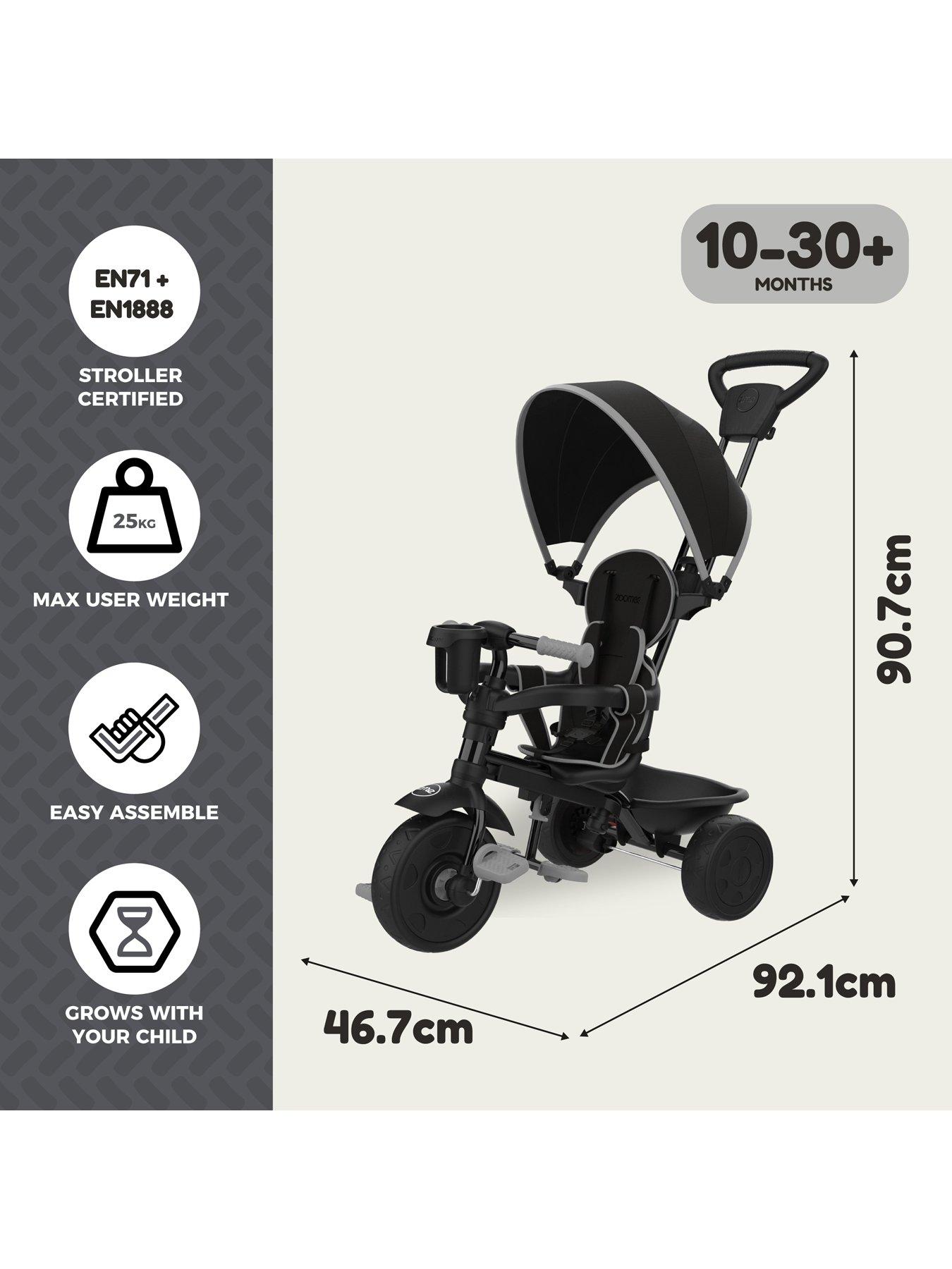 Image 6 of 8 of TP Zoomee 4 in 1 Trike Deluxe Grey Storm