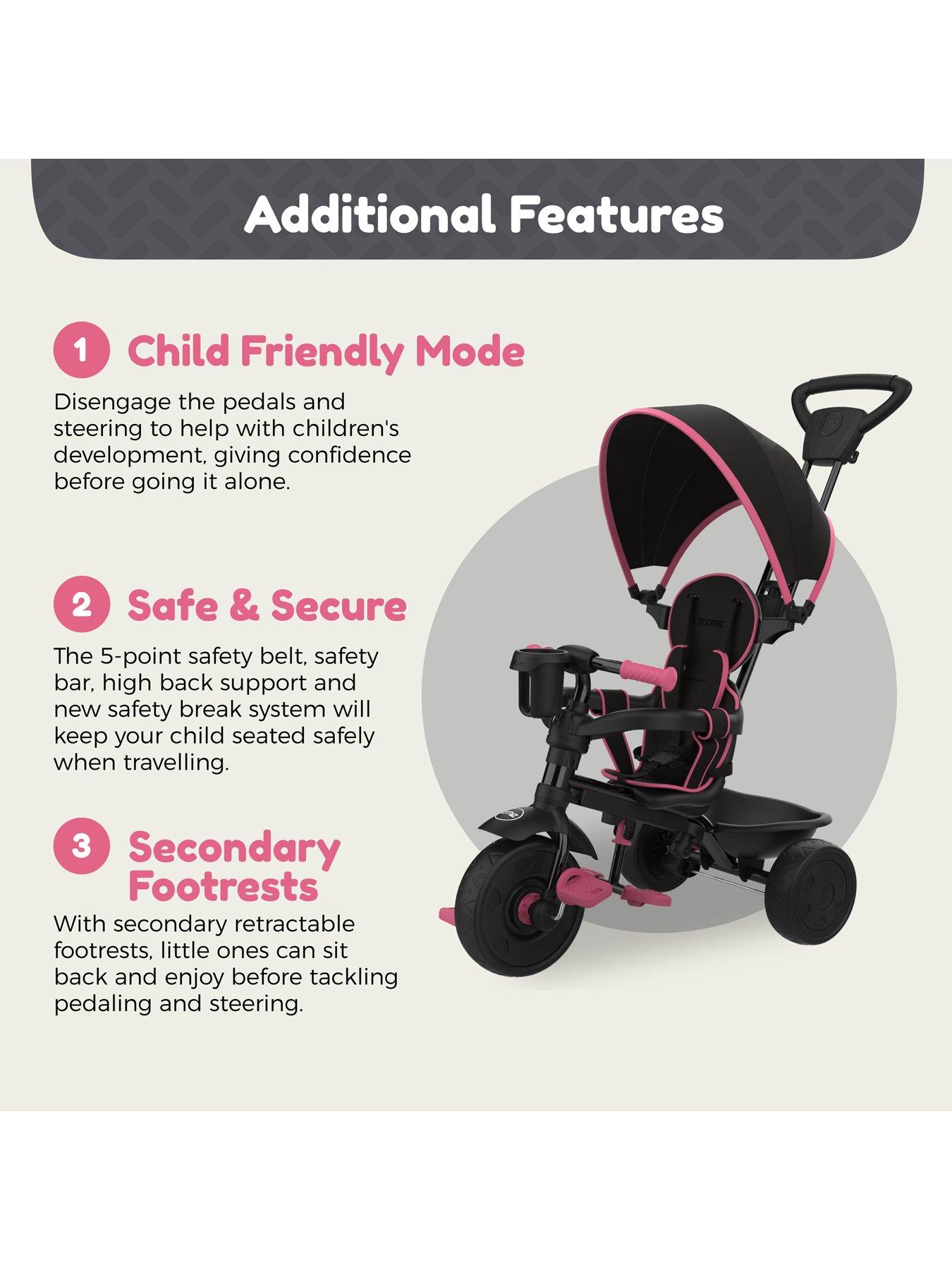 Image 5 of 8 of TP Zoomee 4-in-1 Trike Deluxe -&nbsp;Pink Dusk