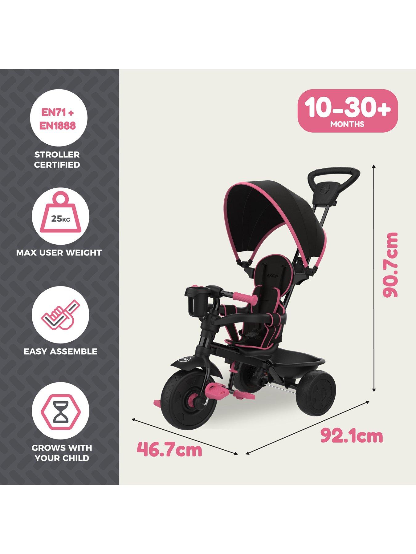 Image 6 of 8 of TP Zoomee 4-in-1 Trike Deluxe -&nbsp;Pink Dusk