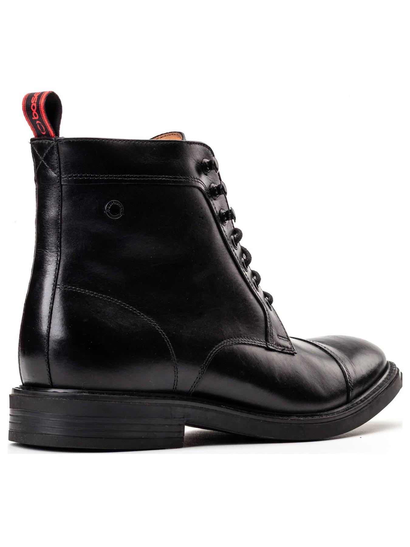 Image 3 of 6 of Base London Base London Playmouth Lace Up Boots-Black