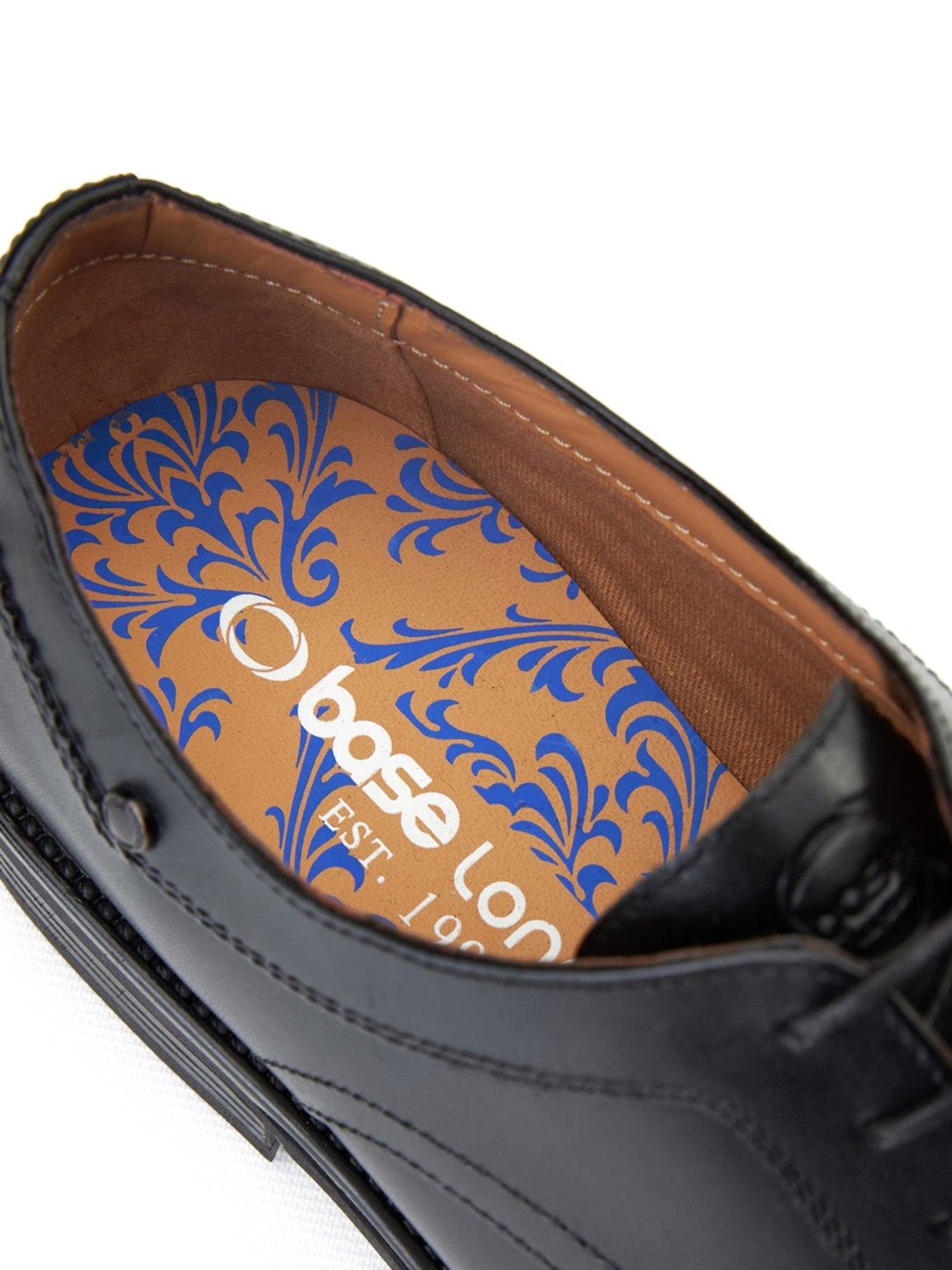 Image 6 of 6 of Base London Sleeve Round Toe Derby Shoes&nbsp;-&nbsp;Black