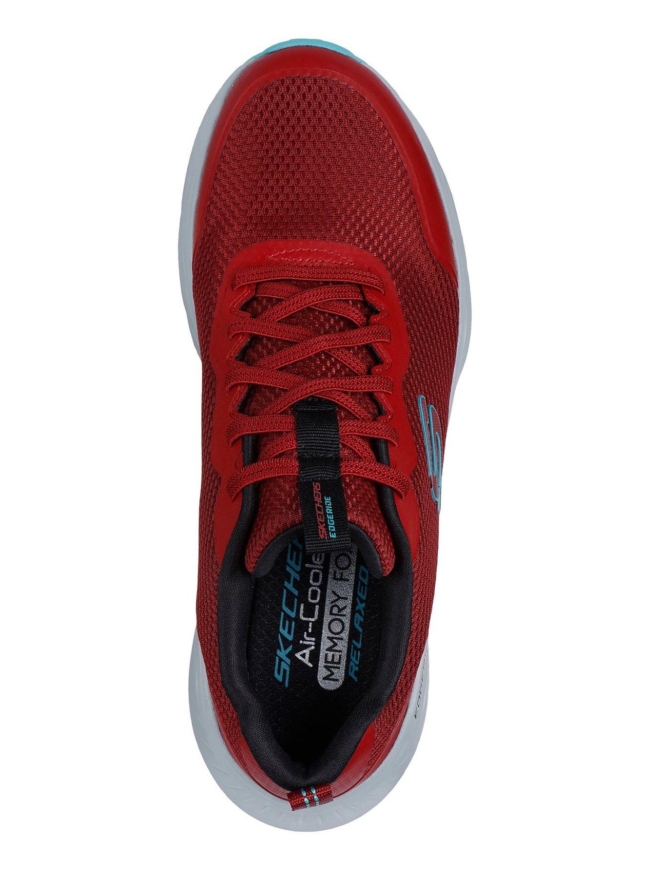 Image 4 of 5 of Skechers Edgeride Relaxed Fit Mesh Trainers - Red