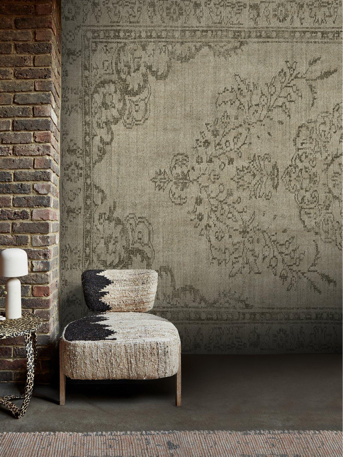 Image 1 of 3 of Abigail Ahern Tapestry Olive Fixed Size Mural