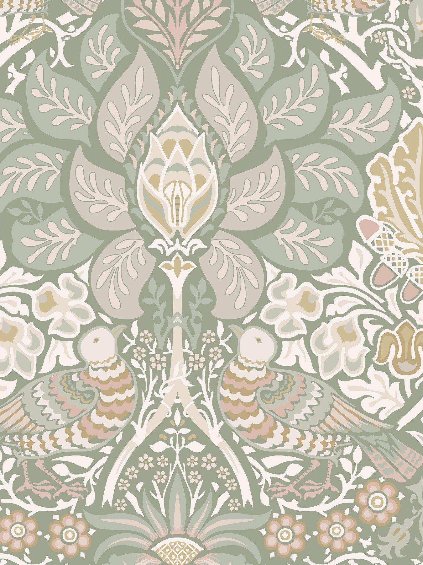 Image 2 of 3 of William Morris at Home William Morris Dove & Rose Spring Garden - Wallpaper