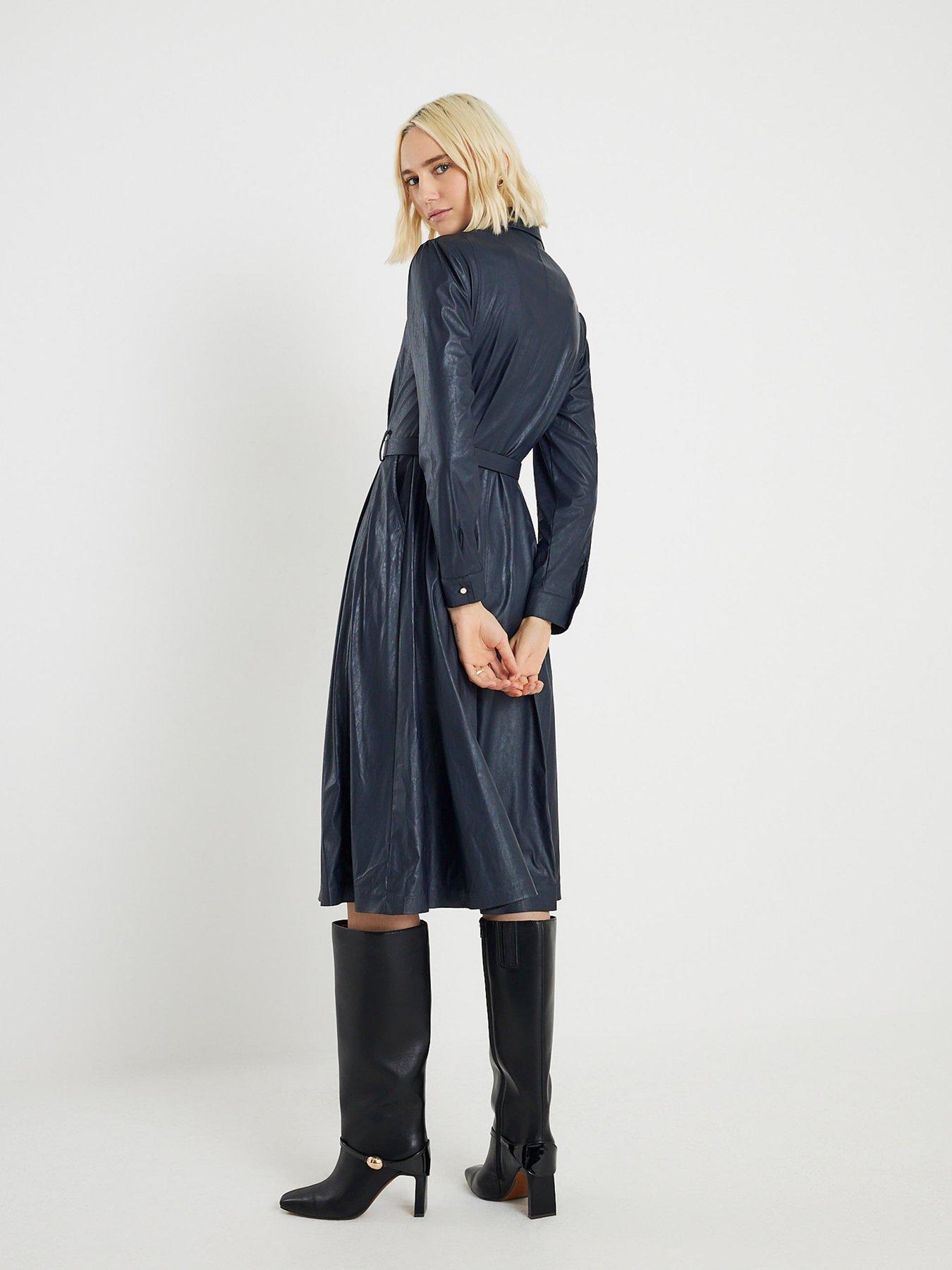 river-island-faux-leather-collared-midi-dress-navystillFront