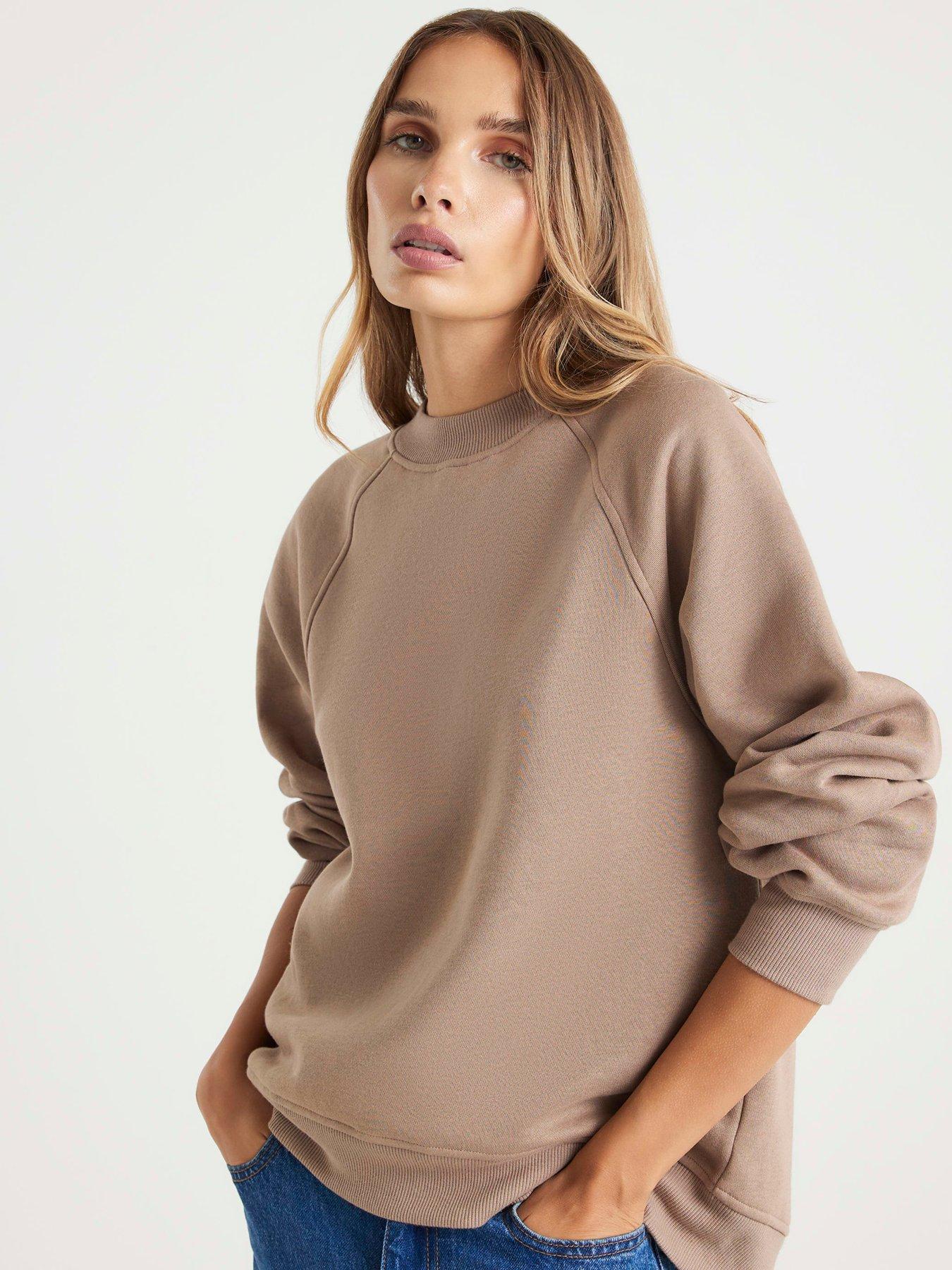 river-island-long-sleeve-zip-back-sweatshirt-beigefront
