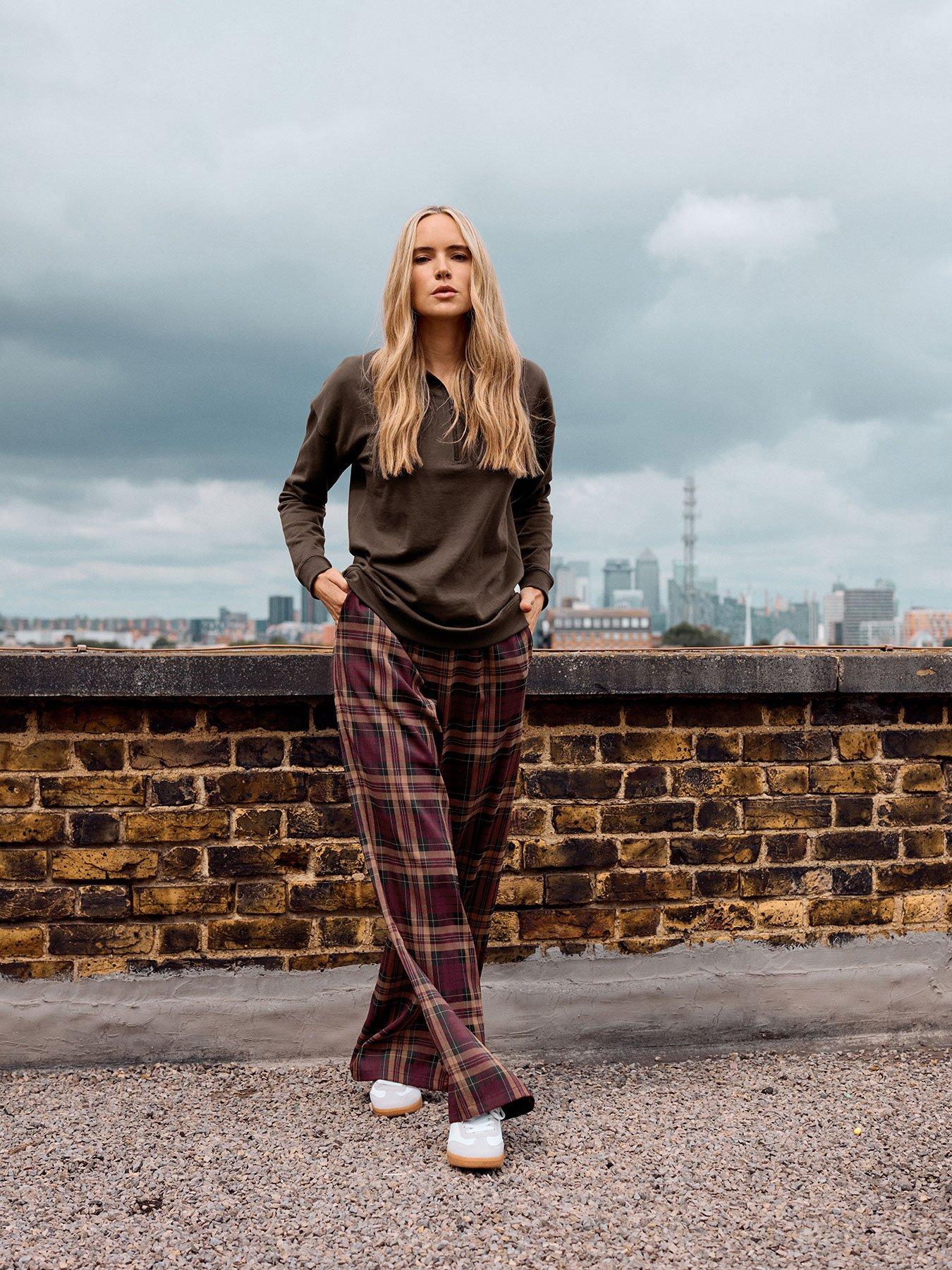 Yours Tall Wide Leg Trouser 34" - Red