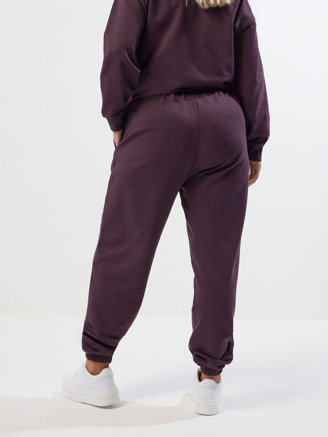 yours-curve-cuffed-leg-jogger-purplestillFront