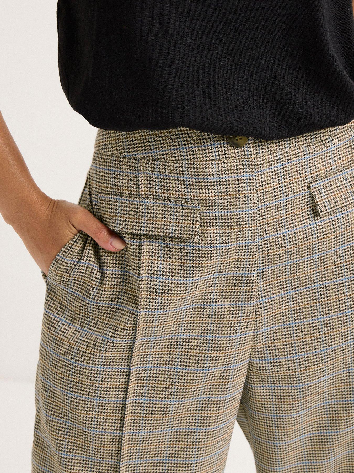 pixiegirl-petite-check-pocket-front-wide-leg-trouser-brownoutfit