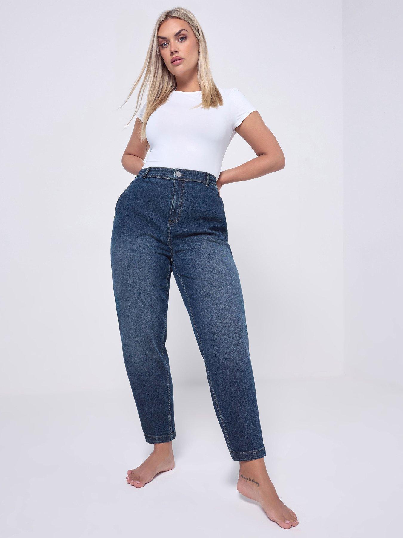 Yours Curve Barrel Jean - Blue