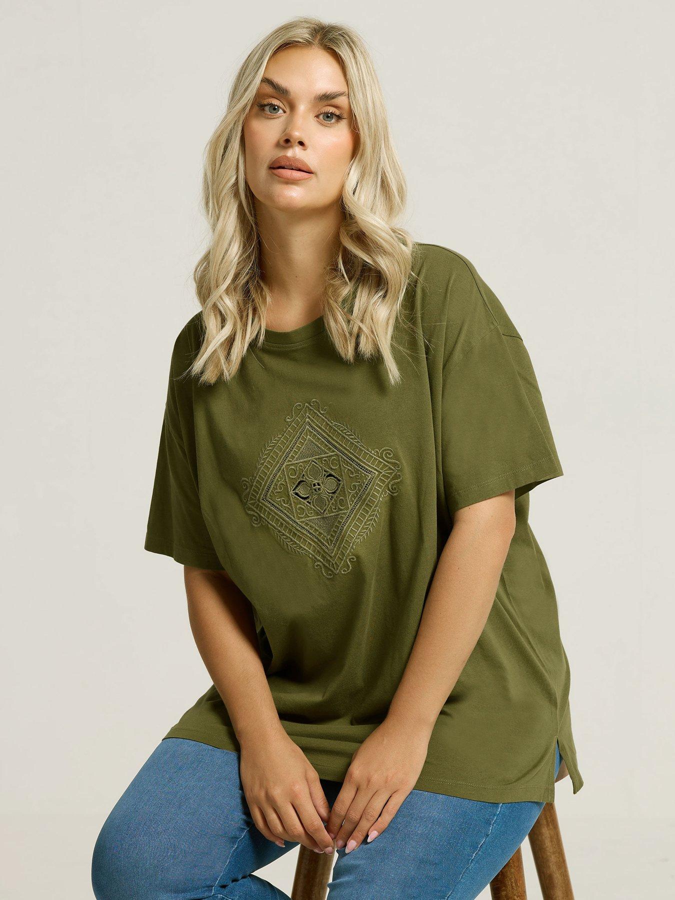 yours-curve-western-boho-diamond-top-green