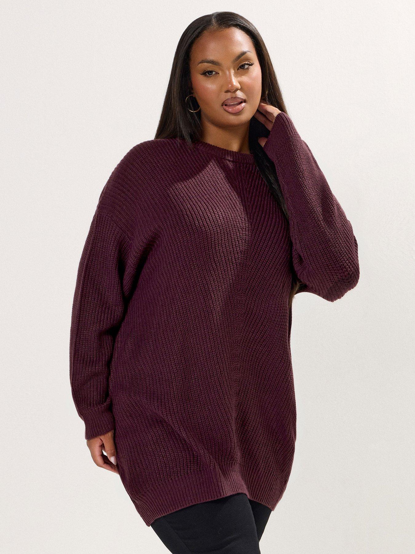 yours-curve-essential-jumper-purplefront