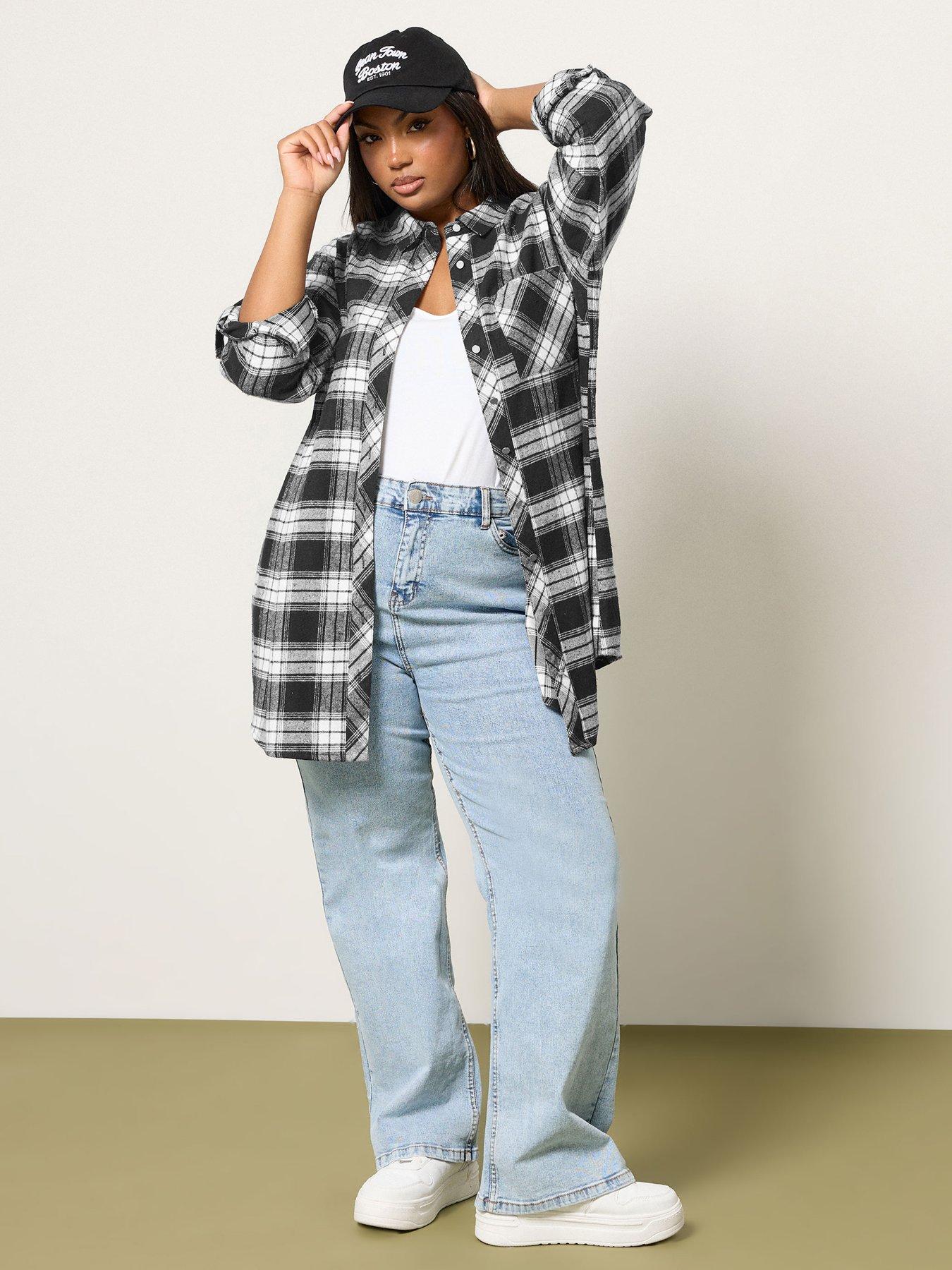 yours-curve-boyfriend-check-shirt-blackback