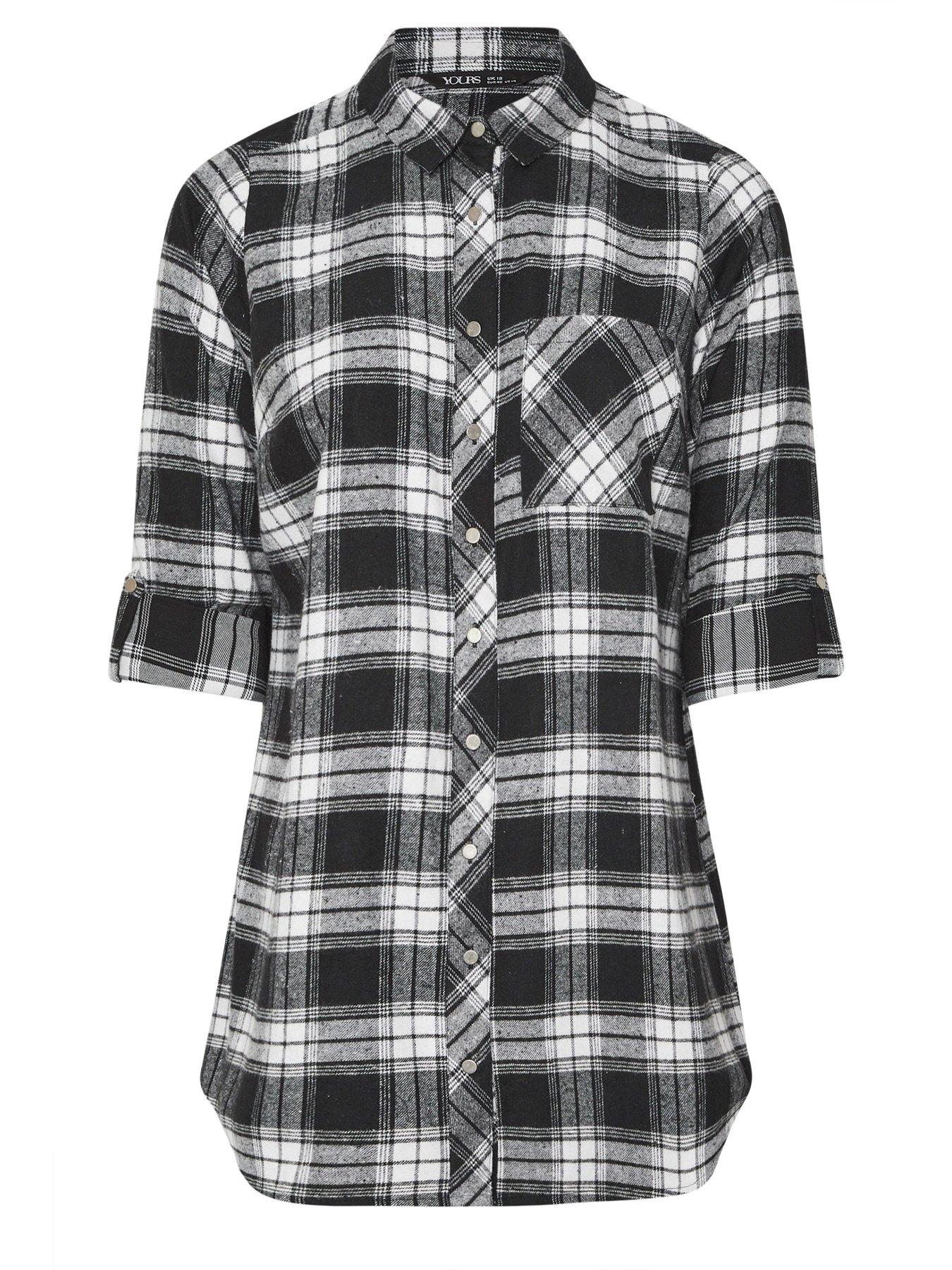 yours-curve-boyfriend-check-shirt-blackdetail