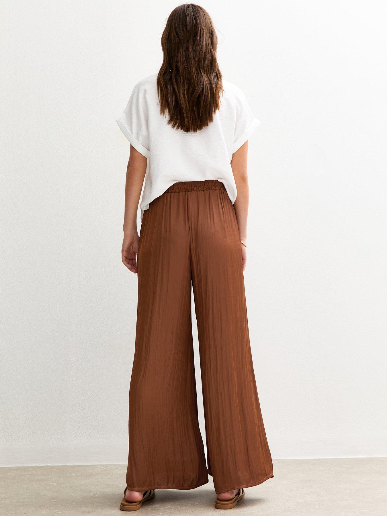 new-look-brown-satin-palazzo-trousersstillFront