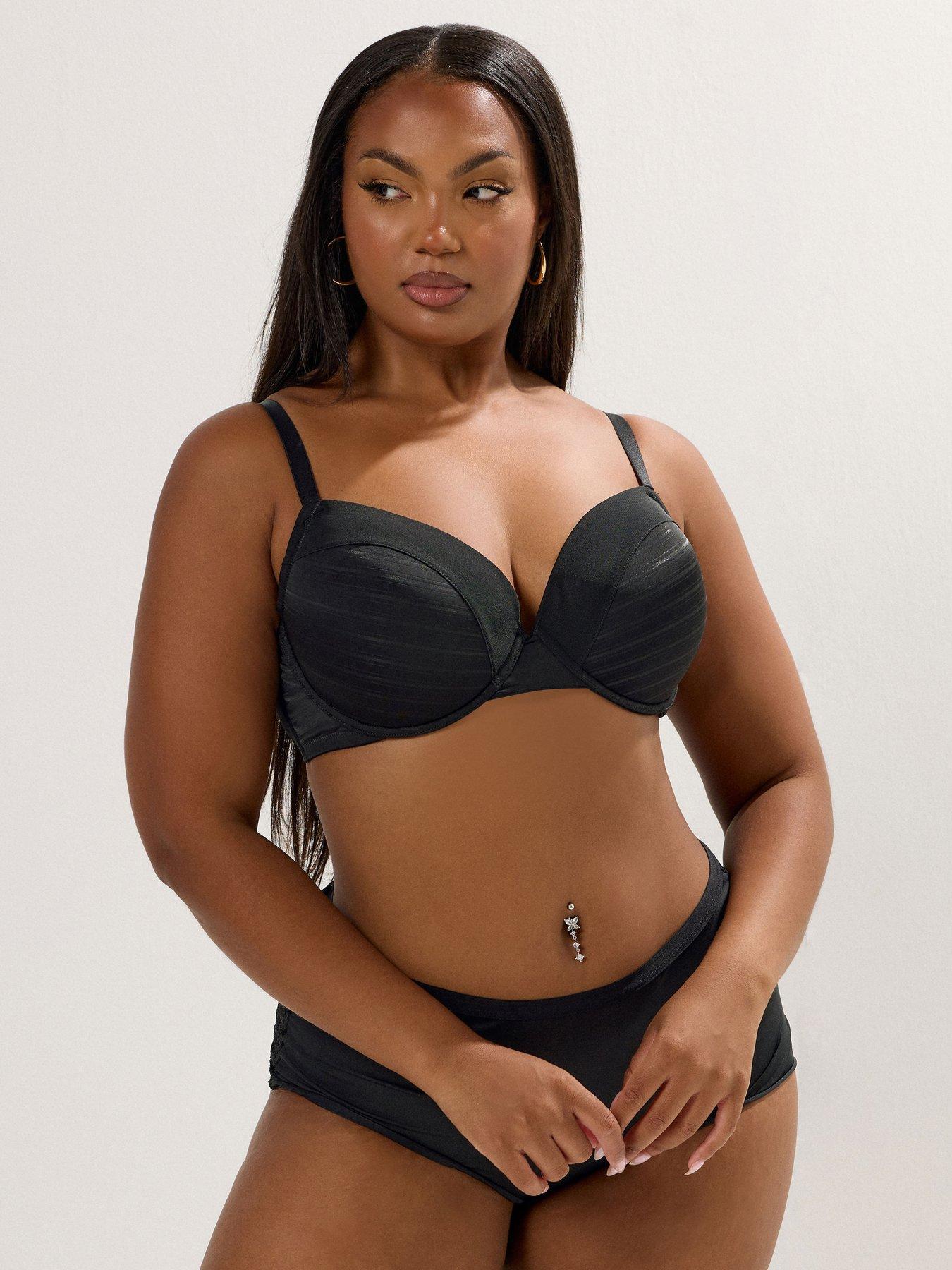 yours-curve-2-pack-stripe-t-shirt-bra-redback