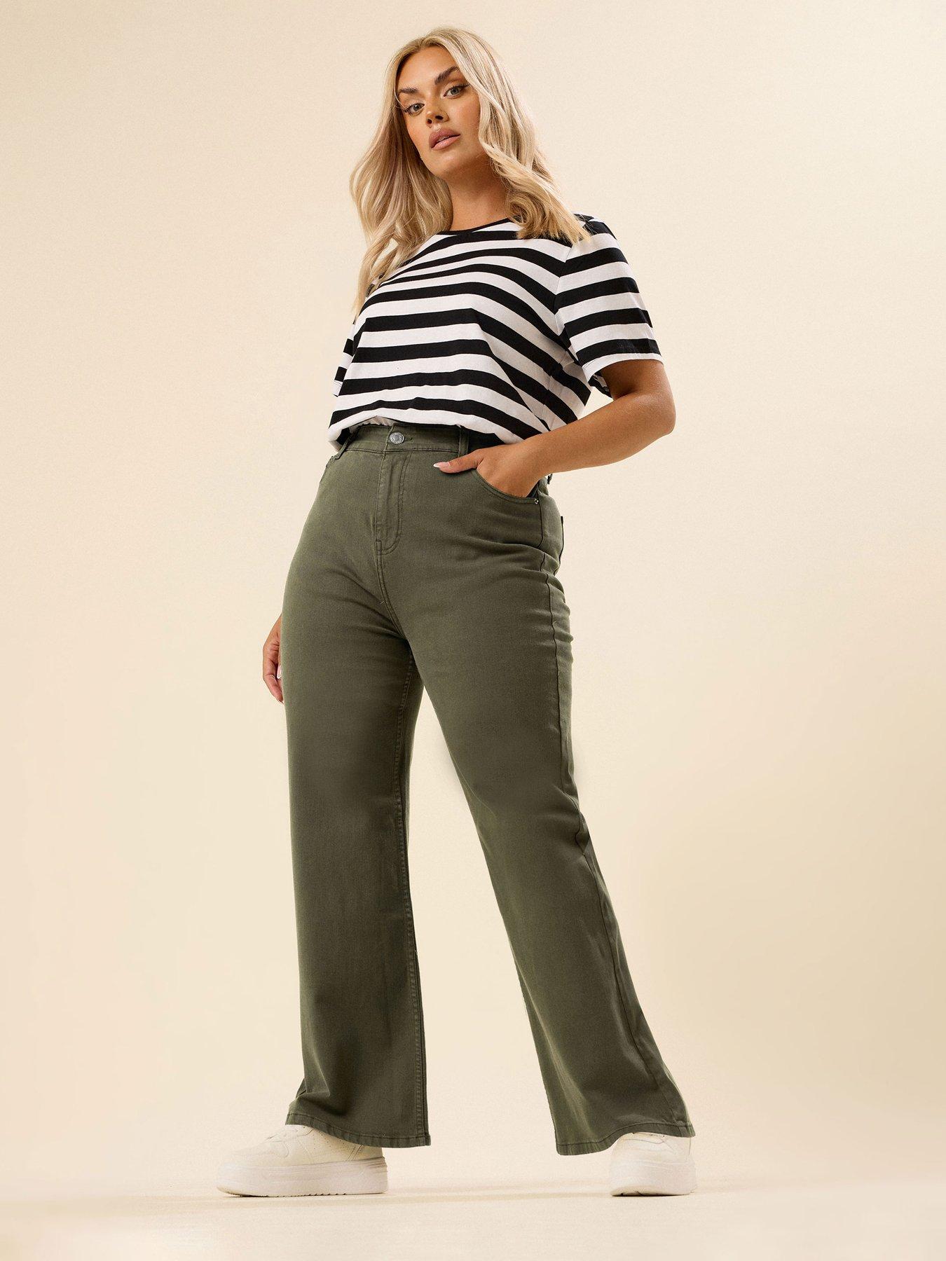 yours-curve-wide-leg-cargo-jean-greenback