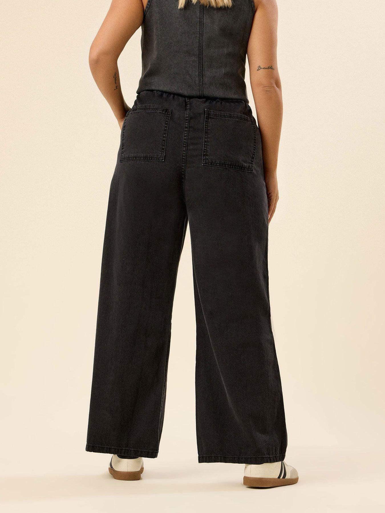Image 2 of 4 of Yours Curve Wide Leg Seam Front Jean - Black