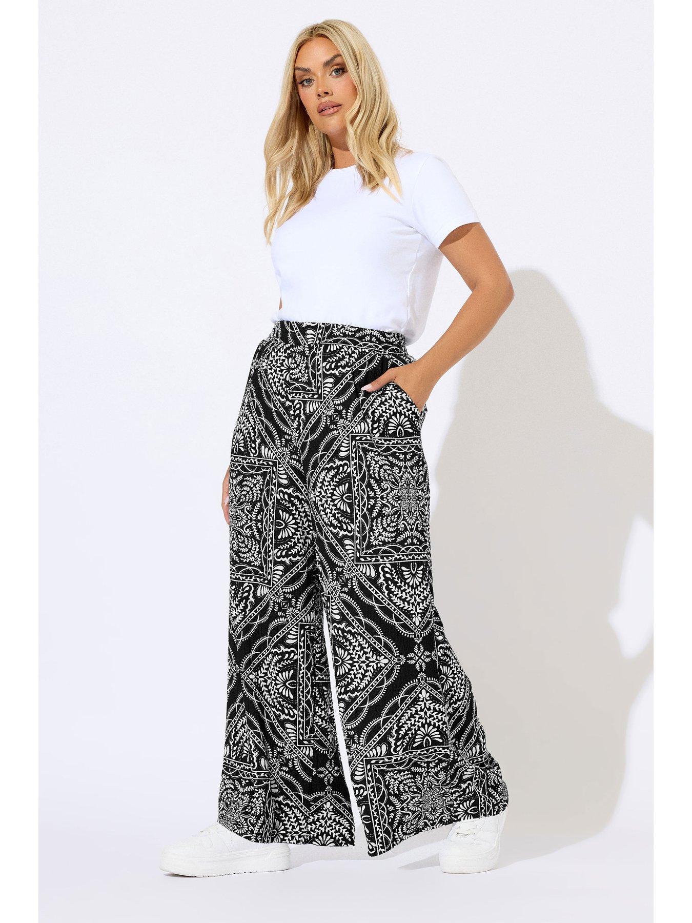 yours-curve-crinkle-wide-leg-trouser-blackback