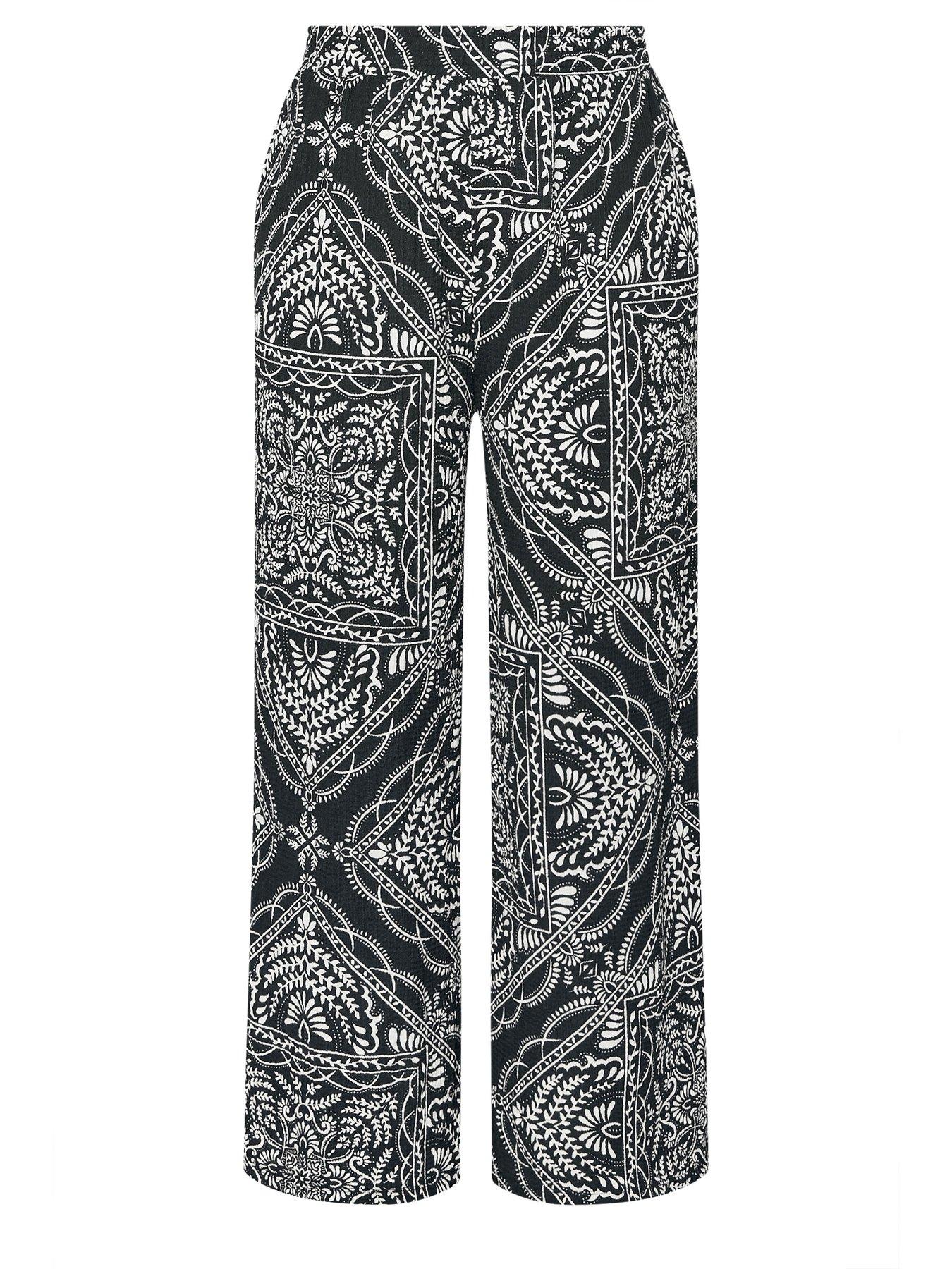 yours-curve-crinkle-wide-leg-trouser-blackdetail