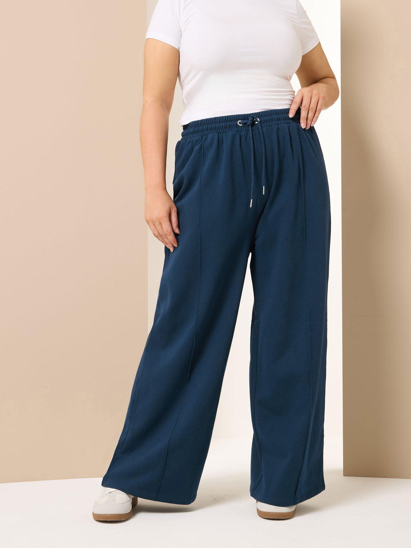 yours-curve-wide-leg-jogger-blue