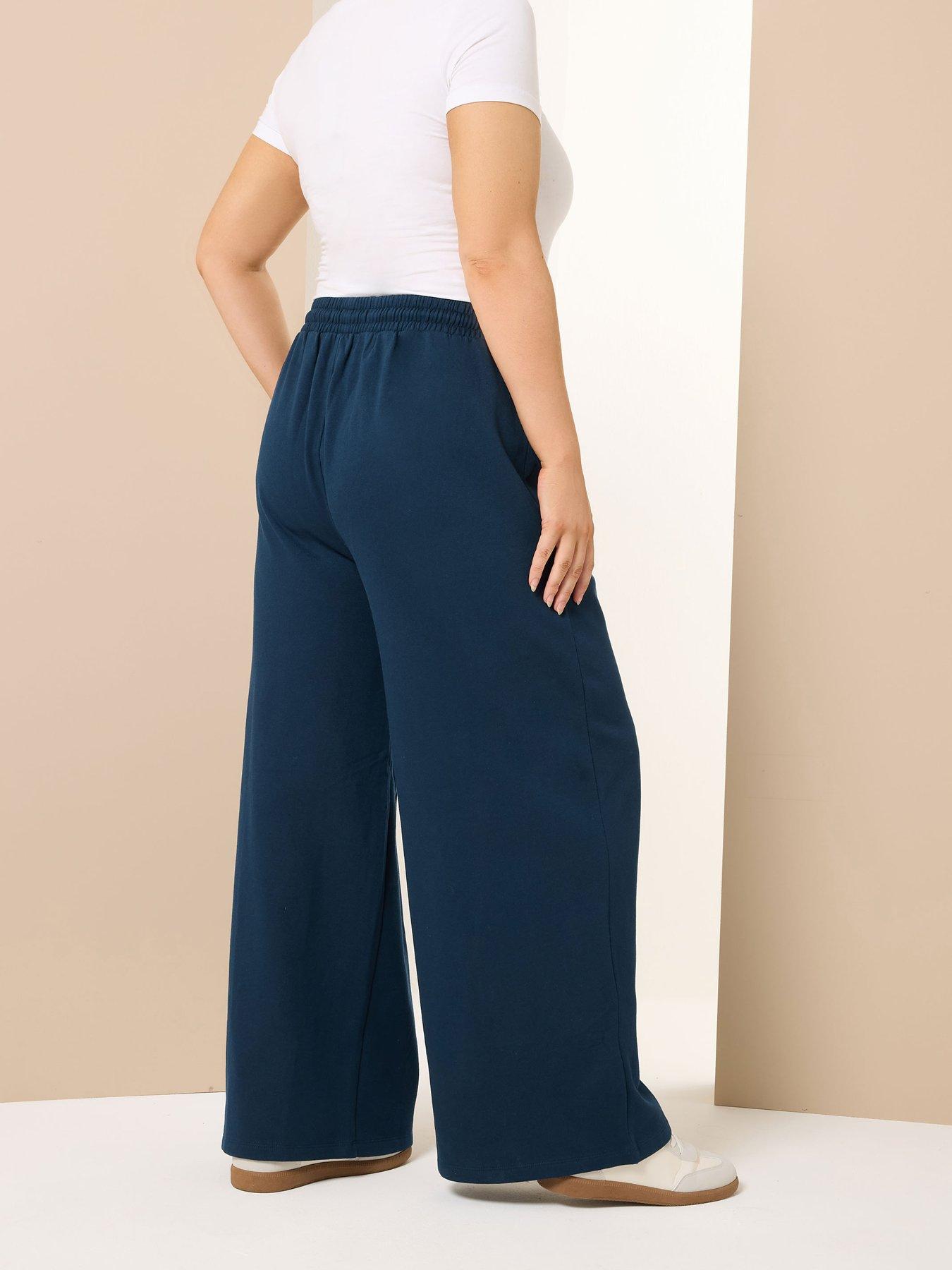 yours-curve-wide-leg-jogger-bluestillFront