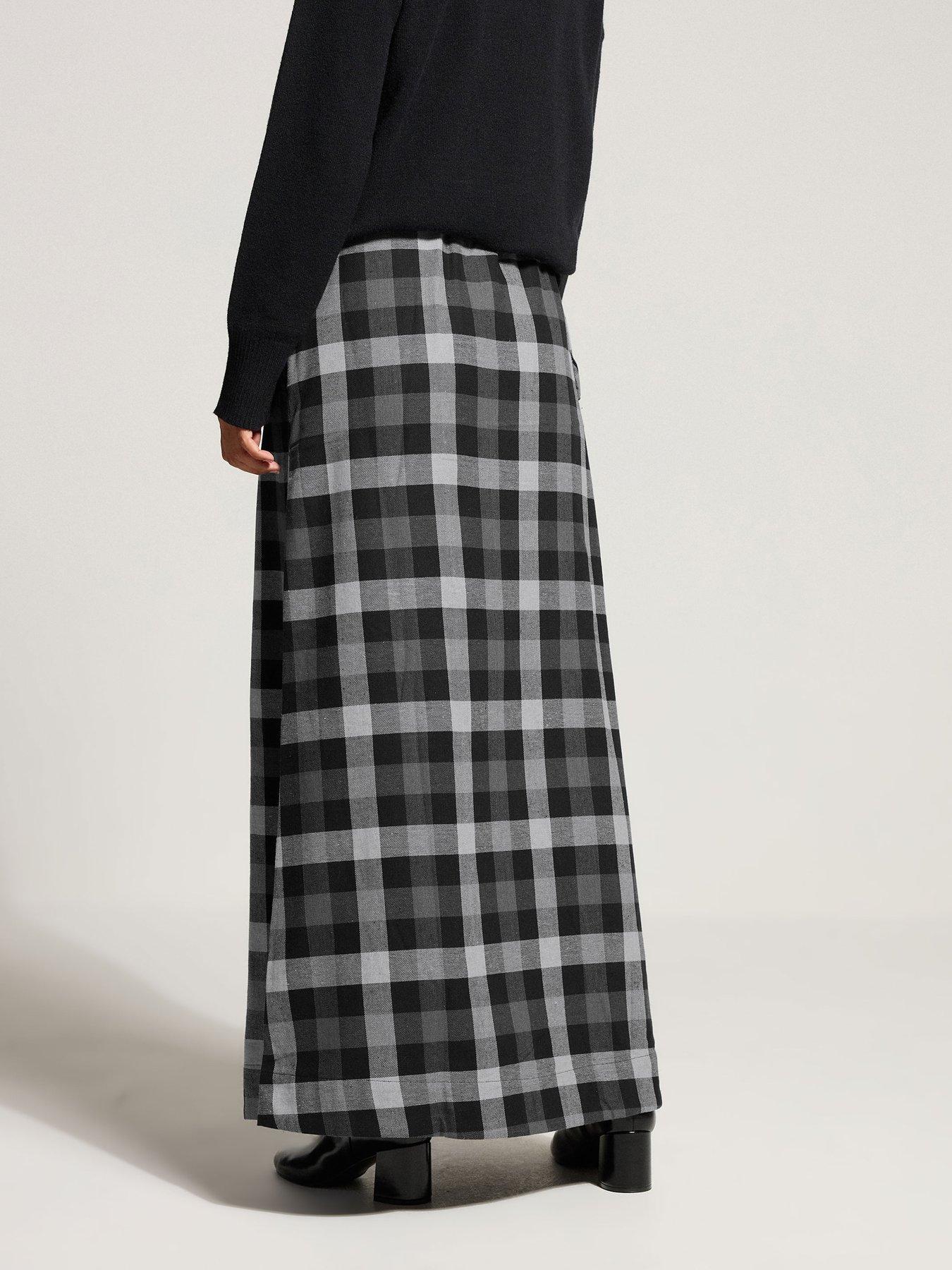 long-tall-sally-check-maxi-aline-skirt-blackstillFront