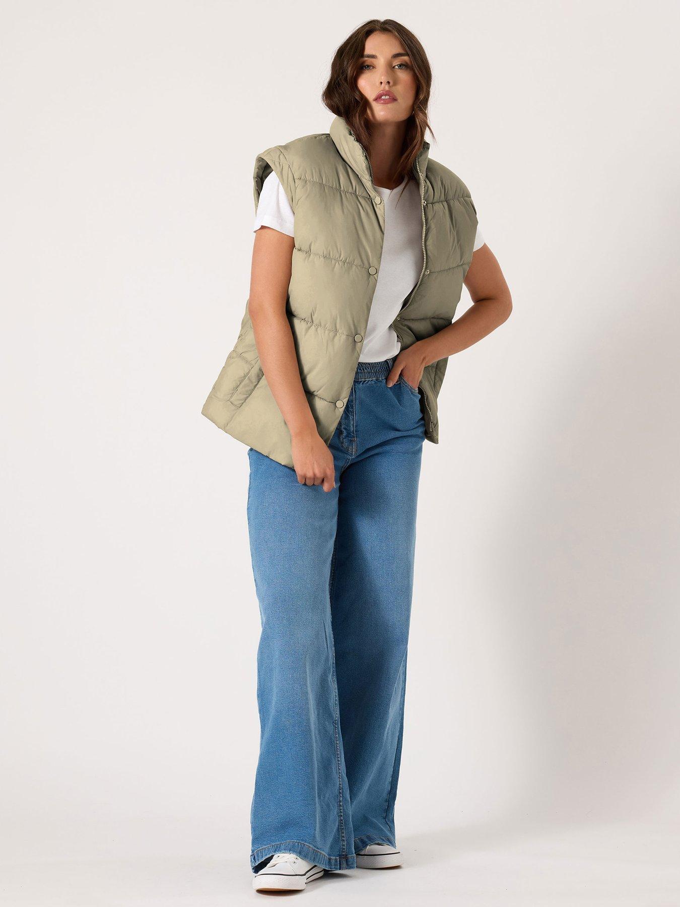 Image 3 of 5 of Long Tall Sally Padded Gilet - Natural