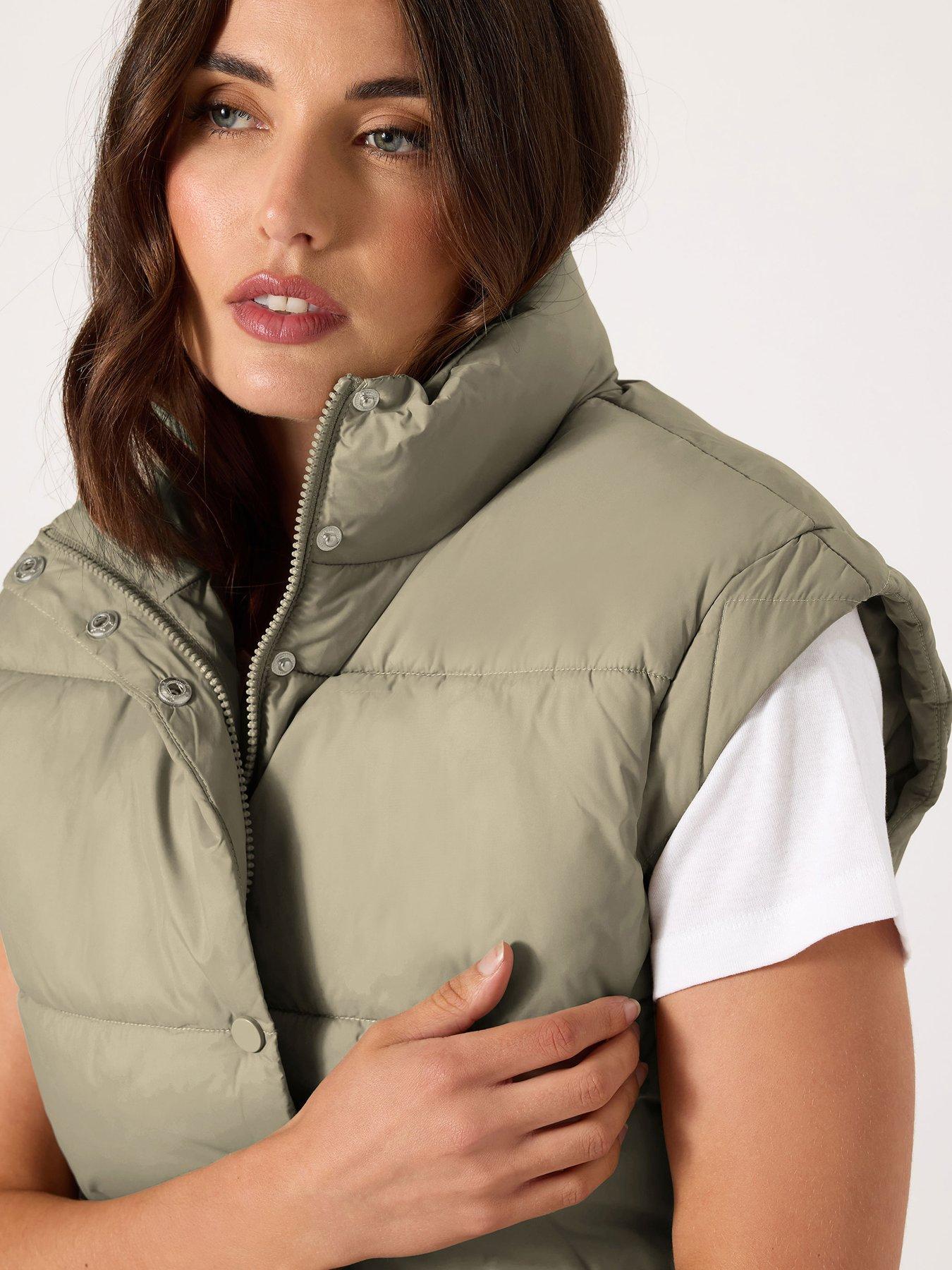 Image 4 of 5 of Long Tall Sally Padded Gilet - Natural