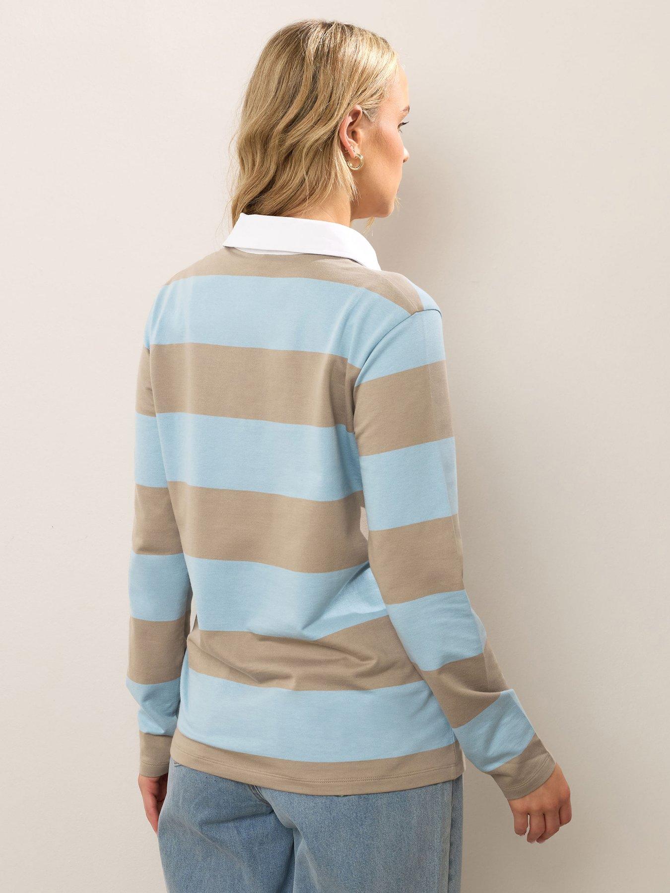 long-tall-sally-stripe-rugby-sweatshirt-bluestillFront